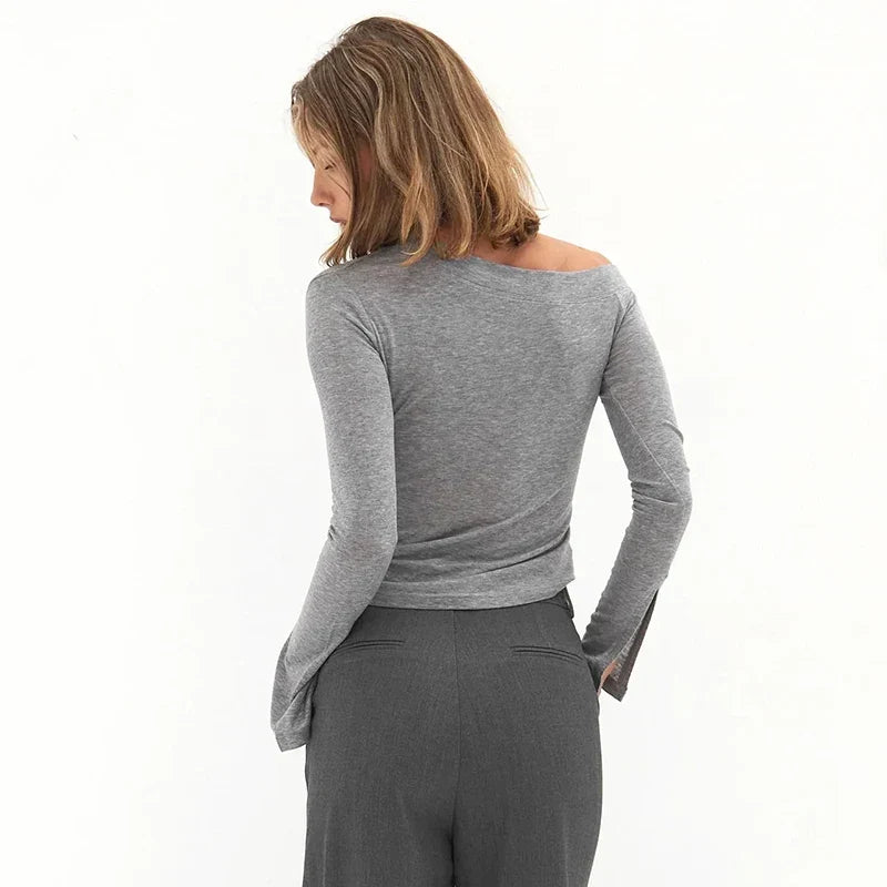 Side Asimetrik Omuz Bluz - 2. görünüm