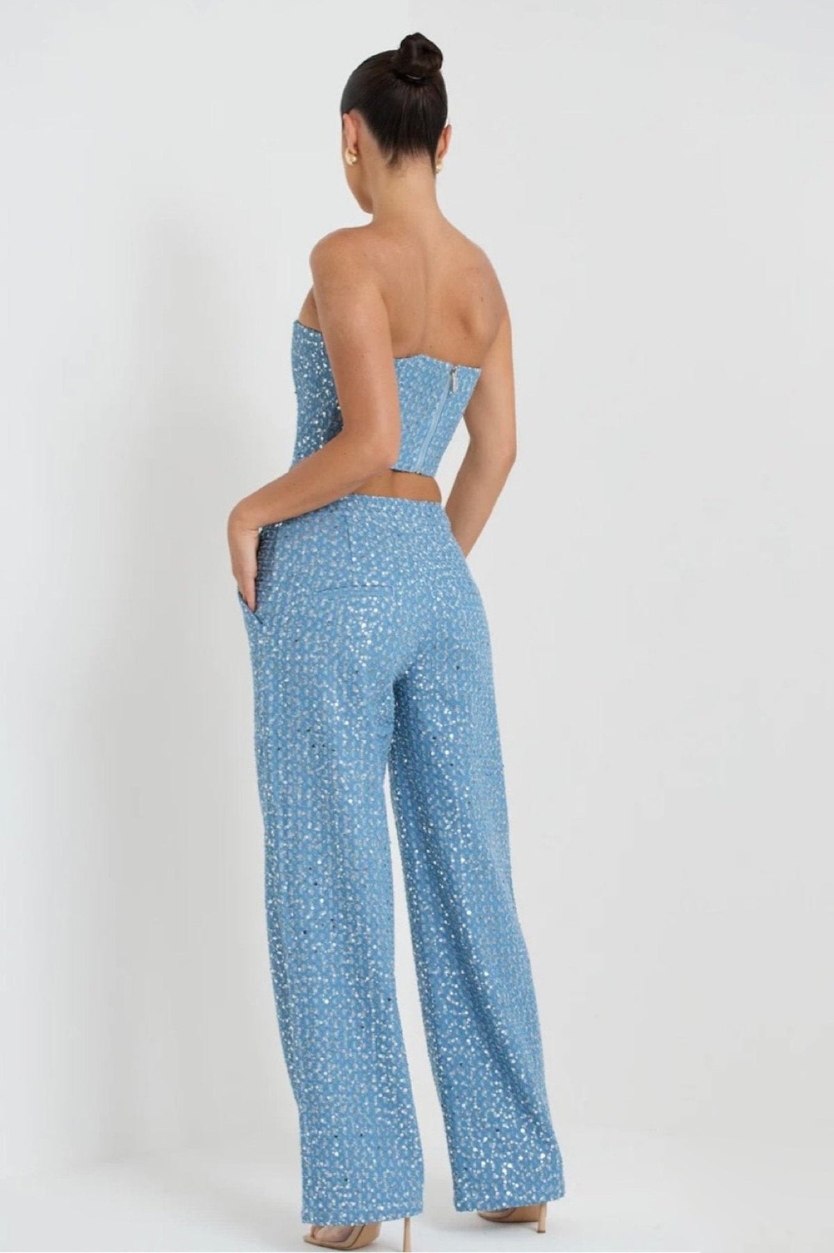 Belinda Payetler Denim Pantolon Takım - 4. görünüm