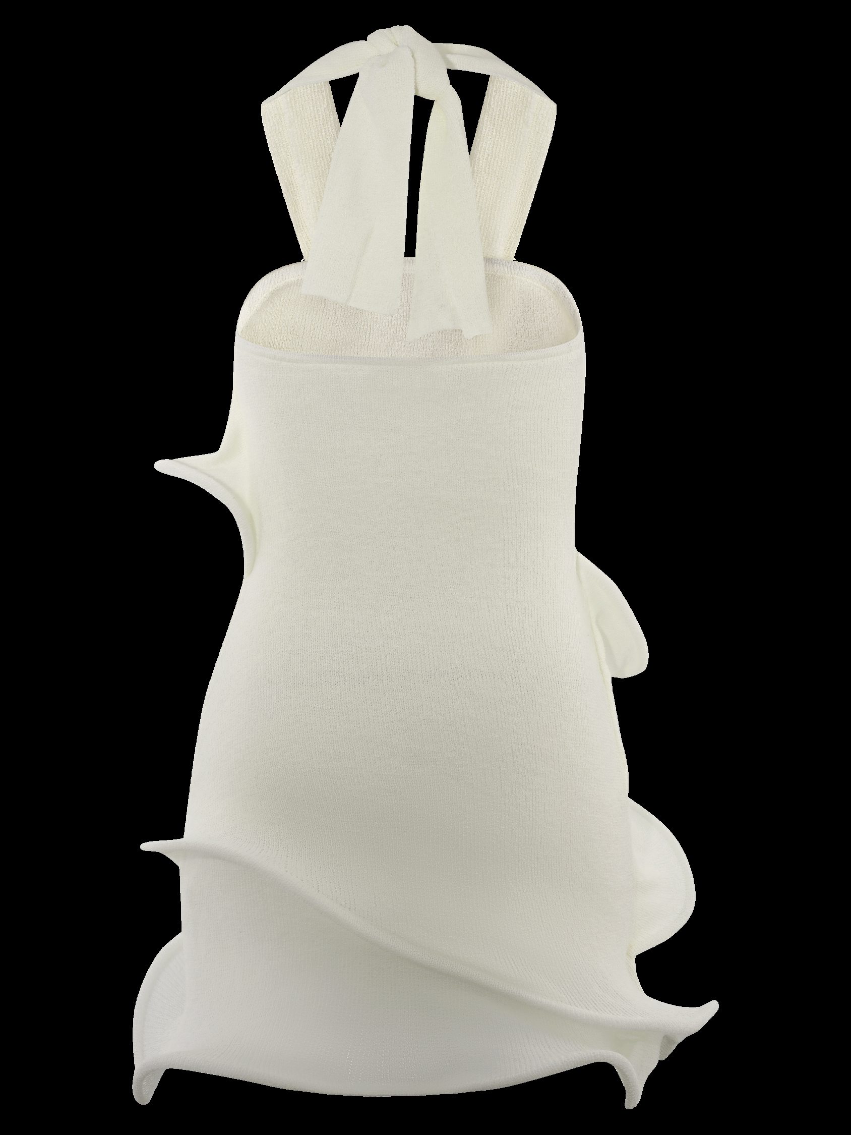 Caprice Beyaz Halter Yaka Triko Mini Elbise
