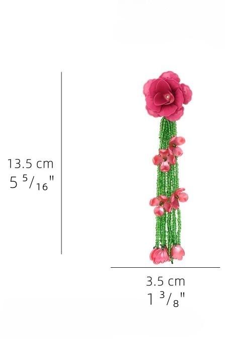 Donna Çiçek Püskül Küpe - 3. görünüm