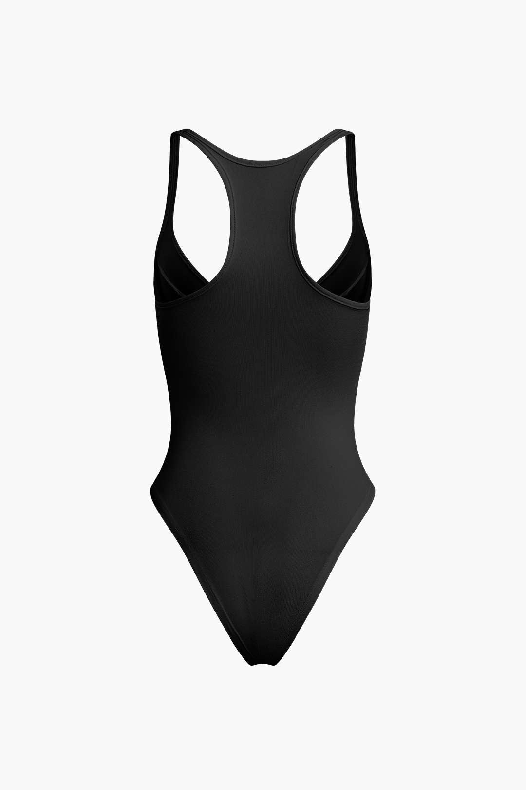 Düz Renk Derin V Yaka Bustiyer Bodysuit - 5. görünüm