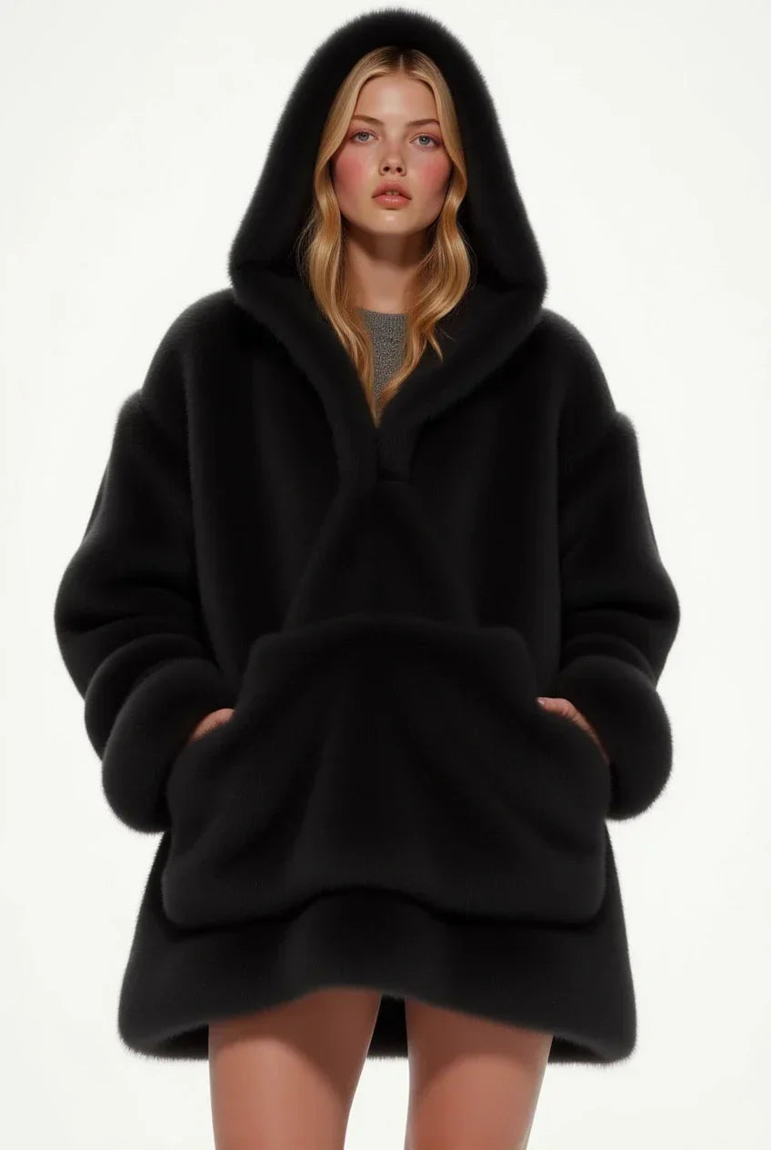 Milky Kapüşonlu Sweatshirt - Siyah