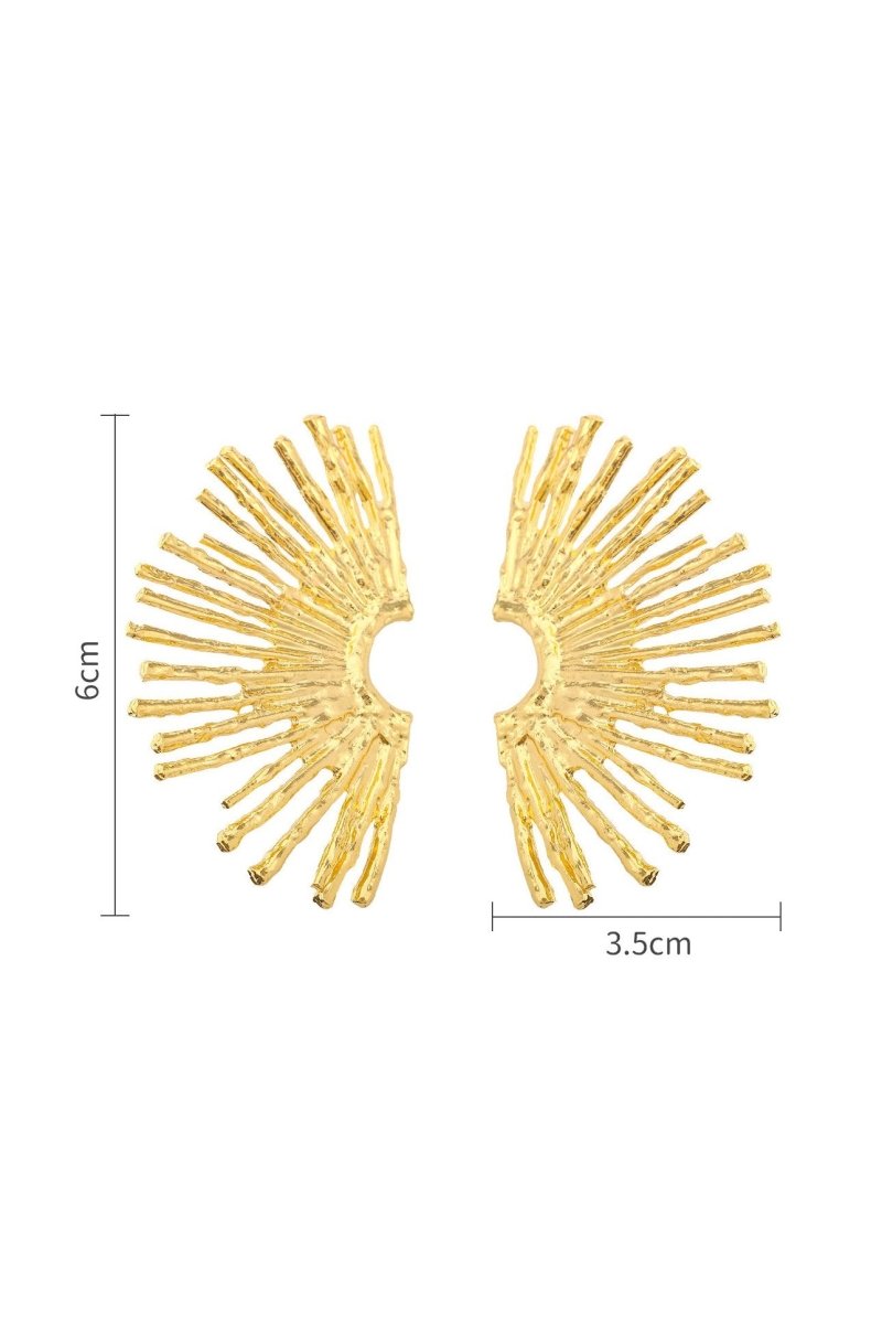 Metalik Sektör Yarım Daire Küpe - 4. görünüm