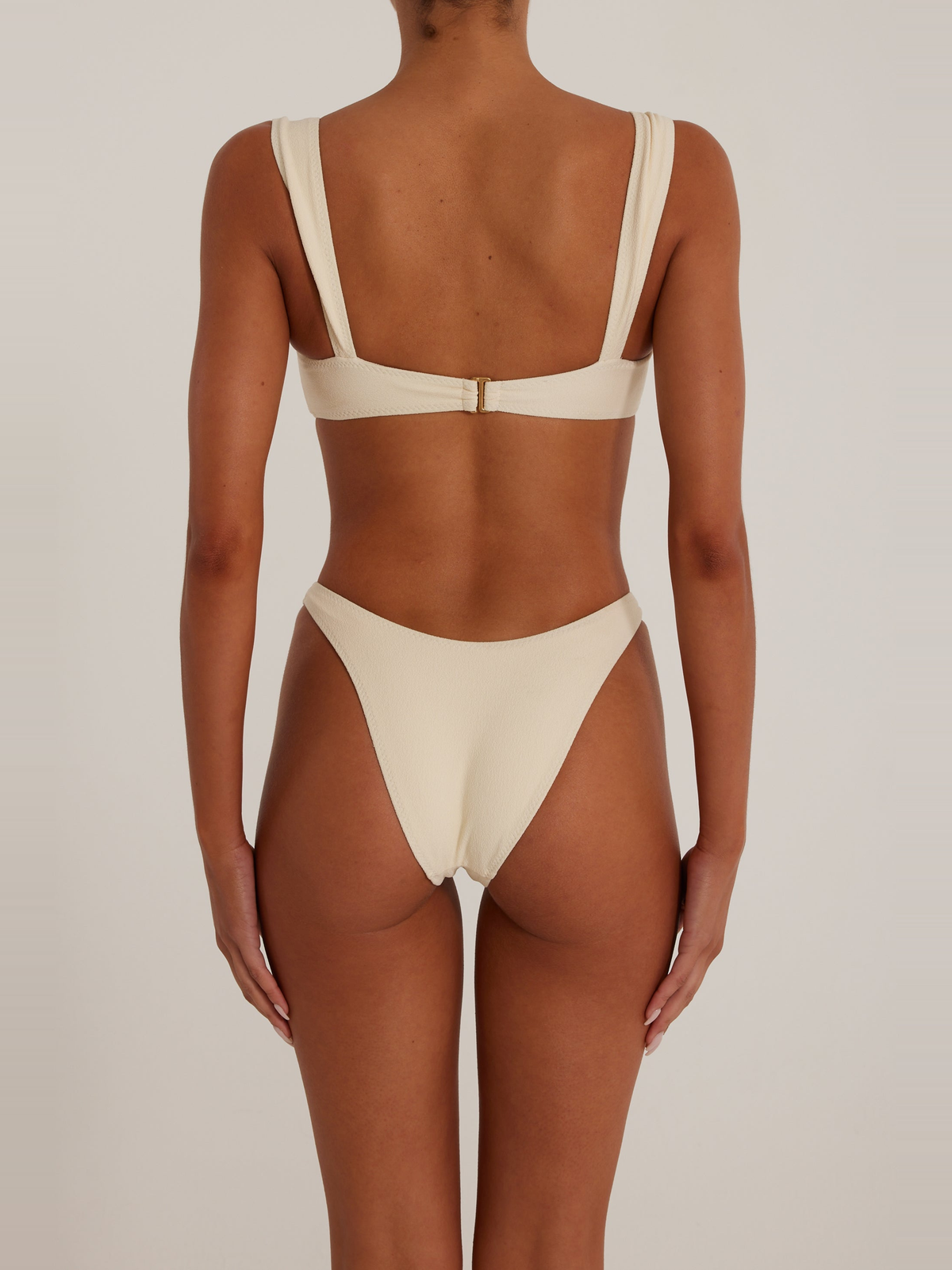 Metal Detay Bikini Takım - Krem
