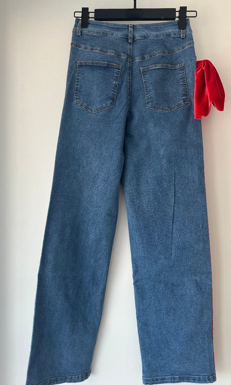 Fiyonk Detaylı Jean - Siyah