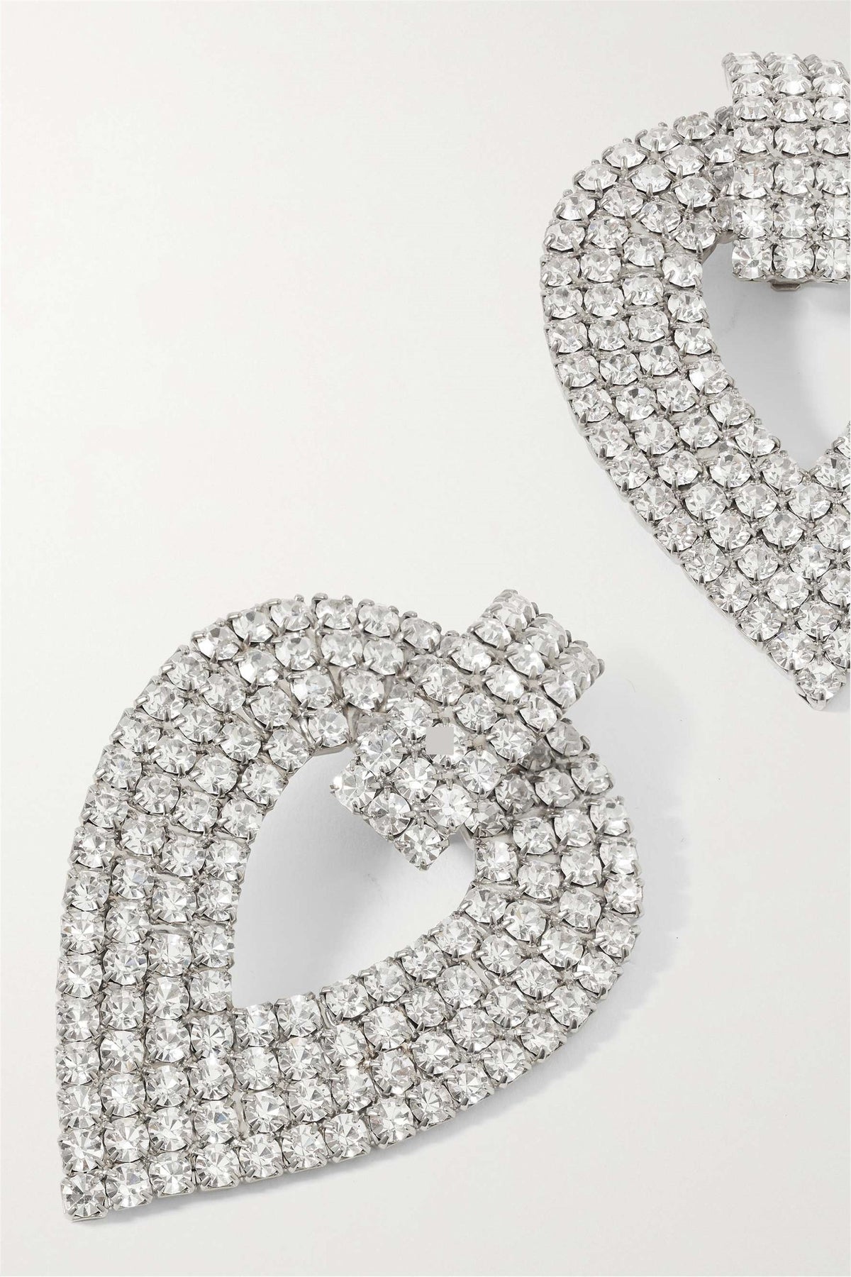 İçi Boş Kristal Kalp Küpe - 3. görünüm