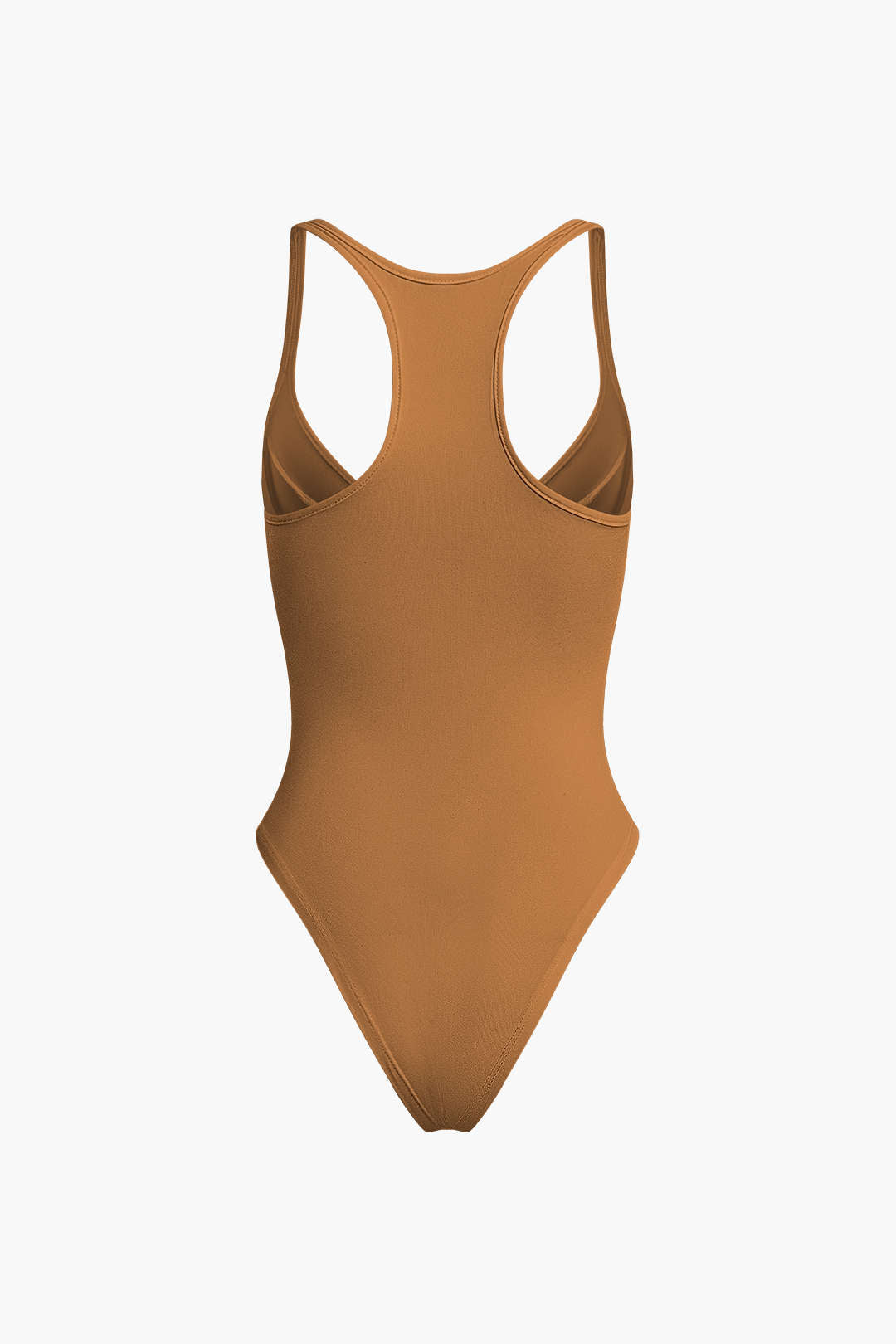 Düz Renk Derin V Yaka Bustiyer Bodysuit - 8. görünüm