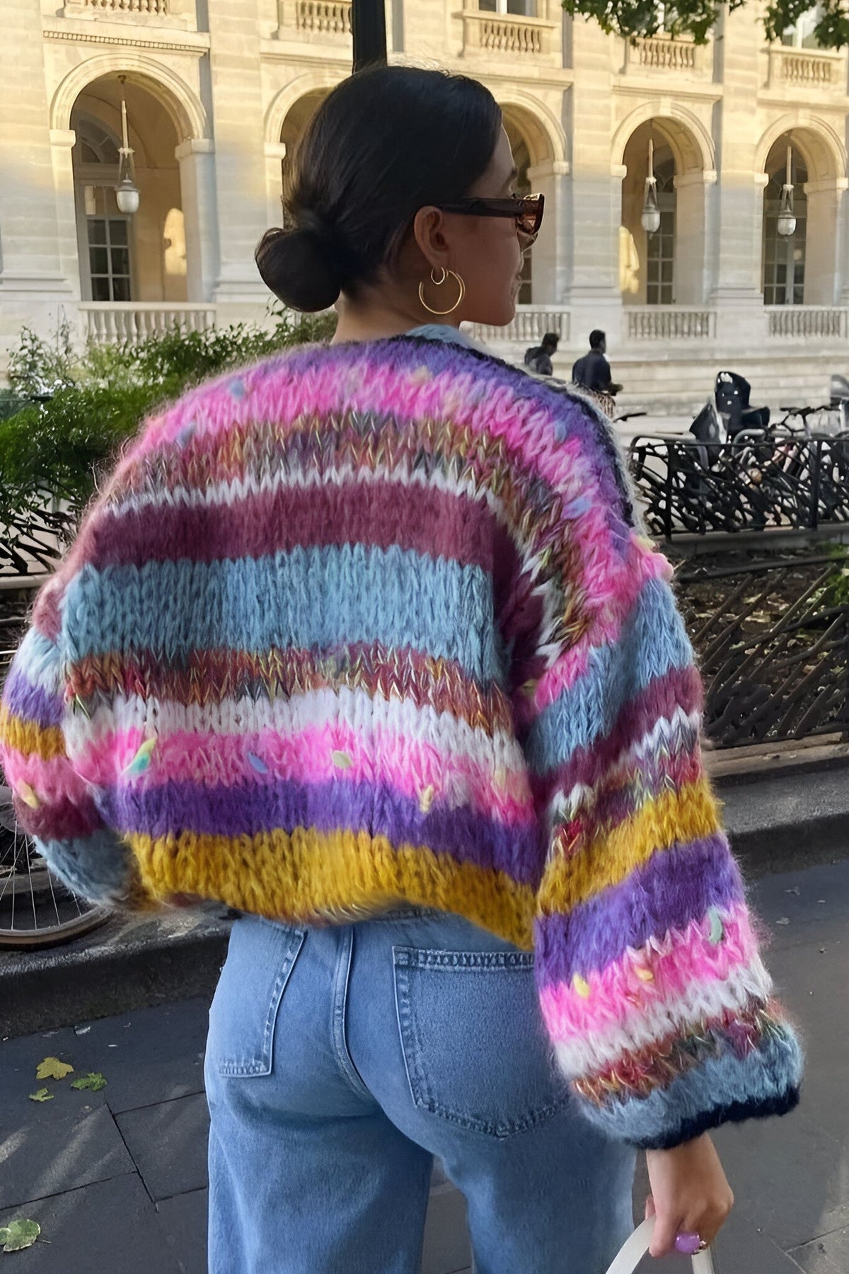 Oversize Ve Renkli Hırka - 3. görünüm