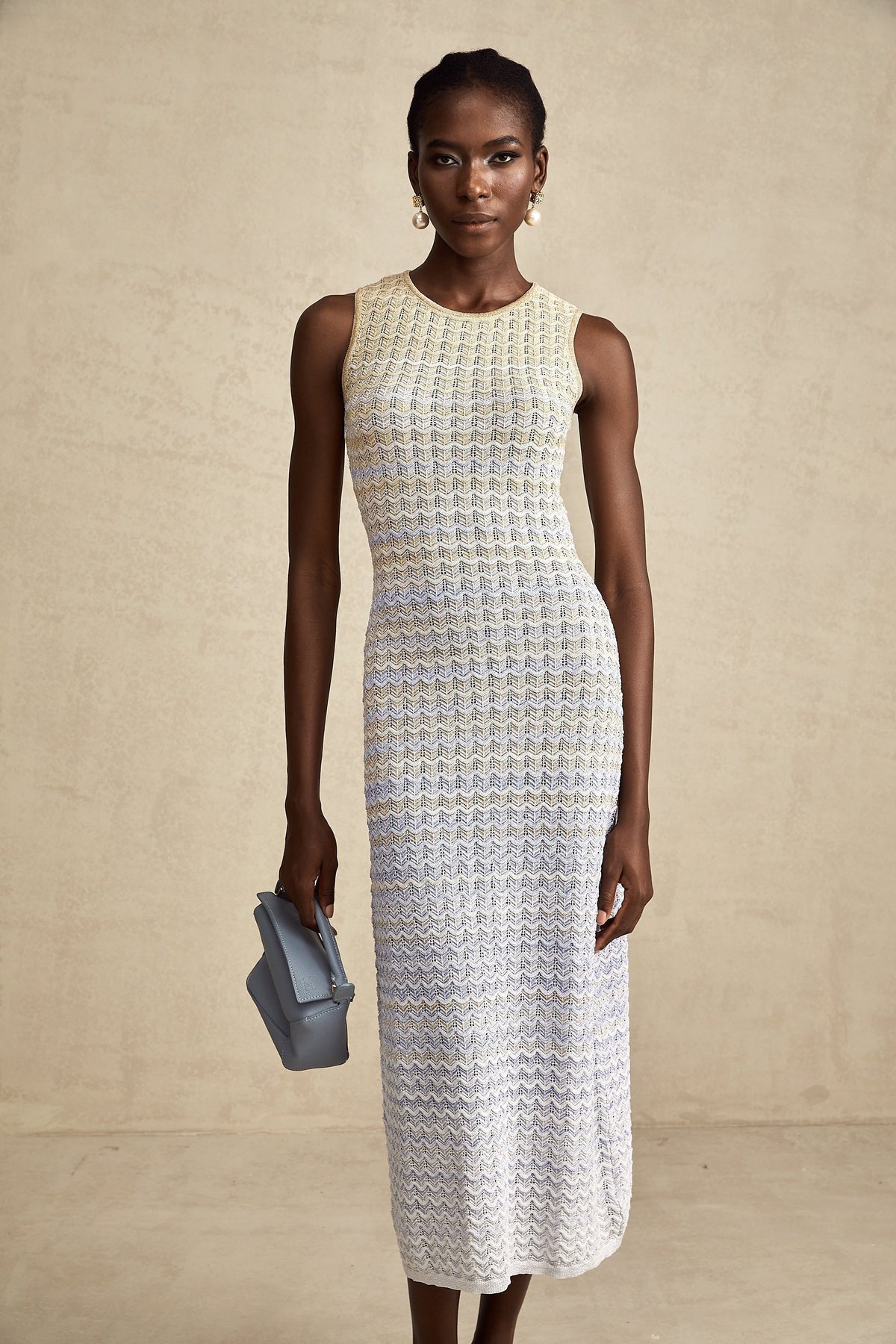 Pauline Örgü Midi Elbise