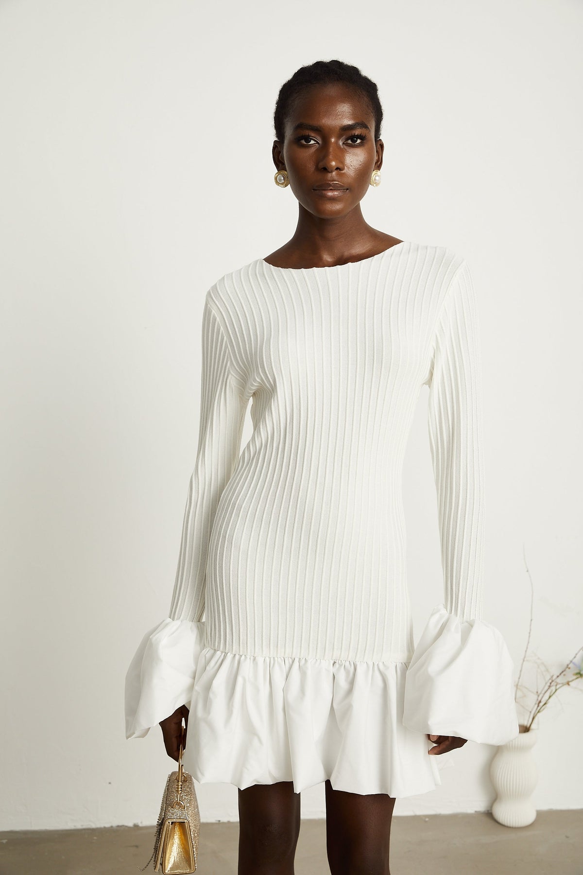Gabriela Örgü Mini Elbise - 8. görünüm