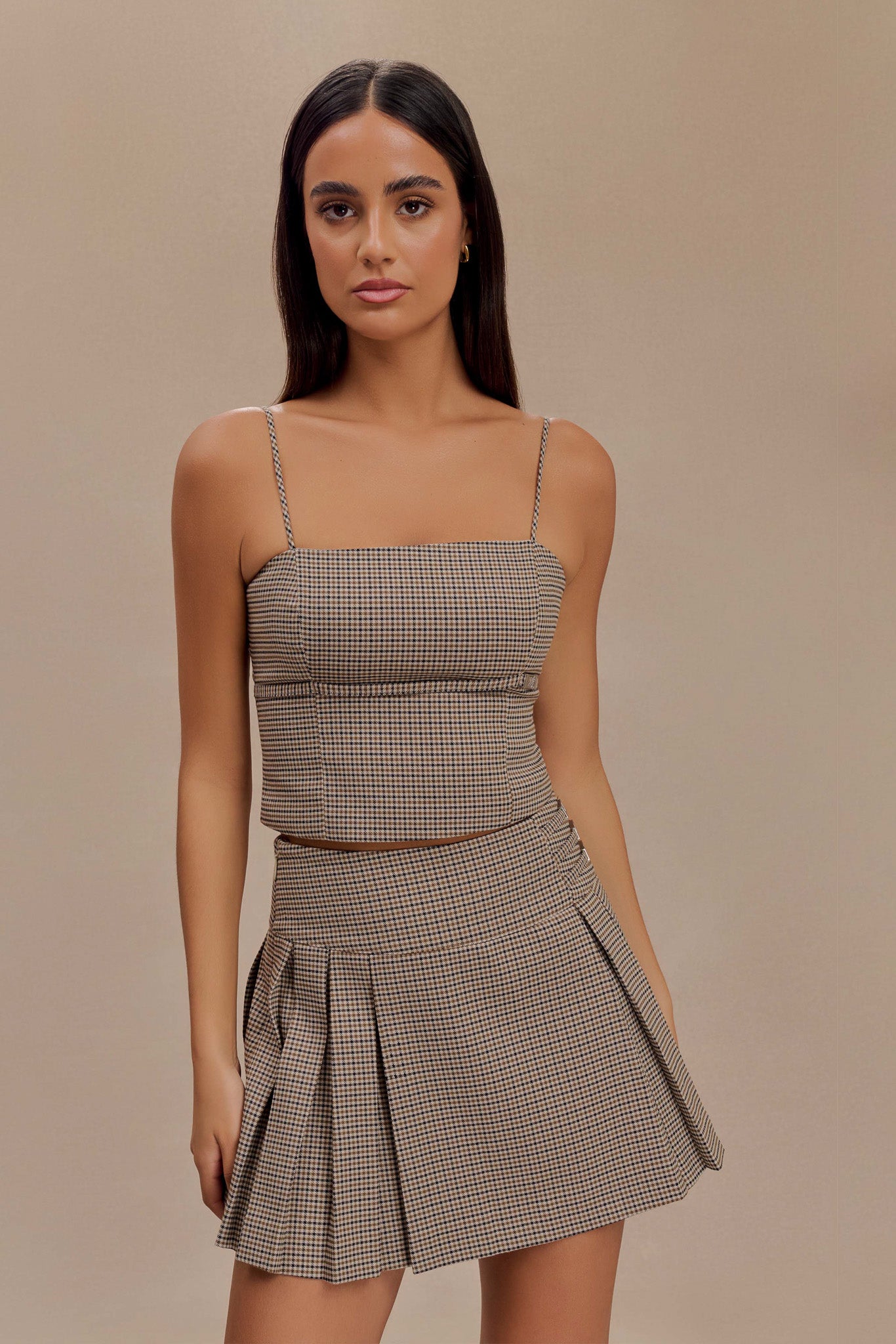 Aberley Crop Top - Tan Kareli