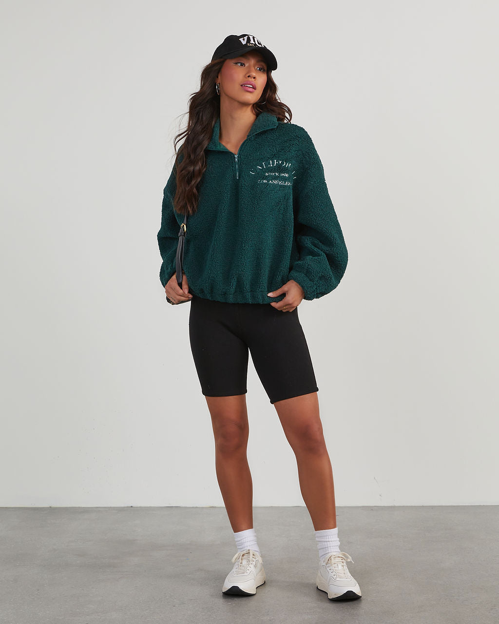 California Teddy Fleece Half Zip Ceket - 5. görünüm