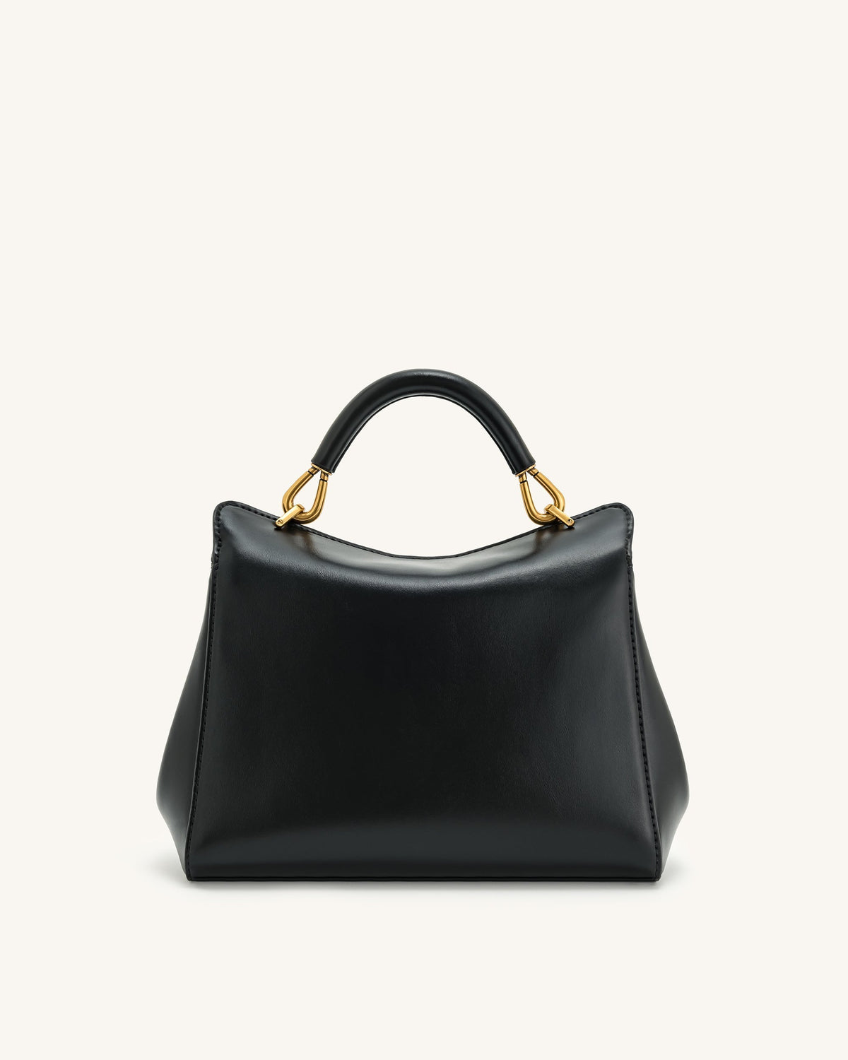 Lucia Classic Top Handle Çanta – Siyah (Vegan Deri) - 4. görünüm