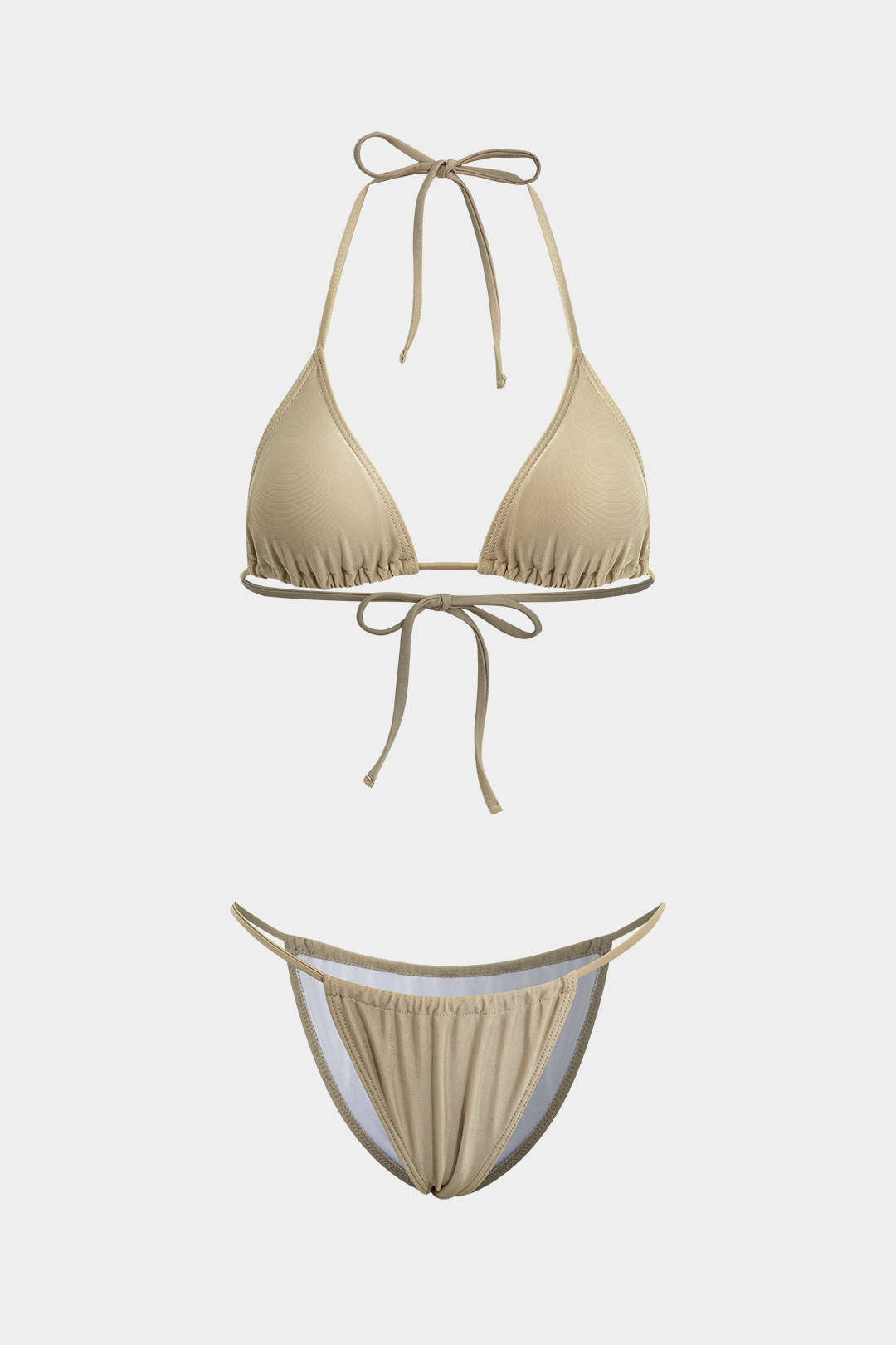 Halter Yaka Bikini Ve Mayo Eteği Pareo Takım