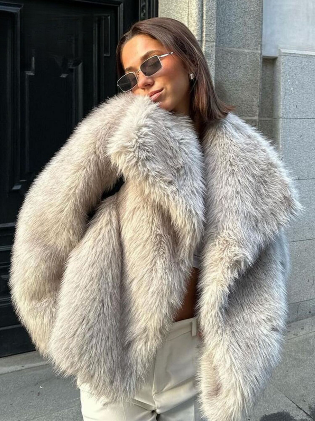 Giorgia Kürk Ceket - Bej