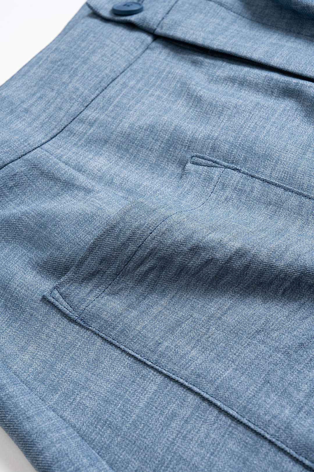 Büzgü Detaylı Fermuarlı Cepli Geniş Paça Pantolon - 4. görünüm