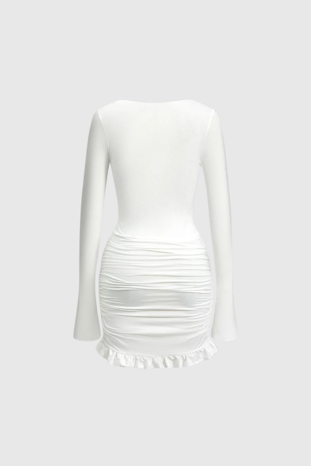 Adalinde Bağcıklı Dantelli Bodycon Mini Elbise - 5. görünüm