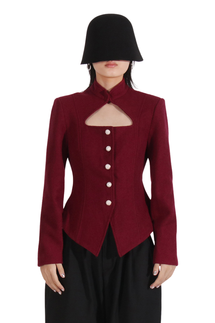 Darcy Cut-Out Kaşe Ceket - 2. görünüm
