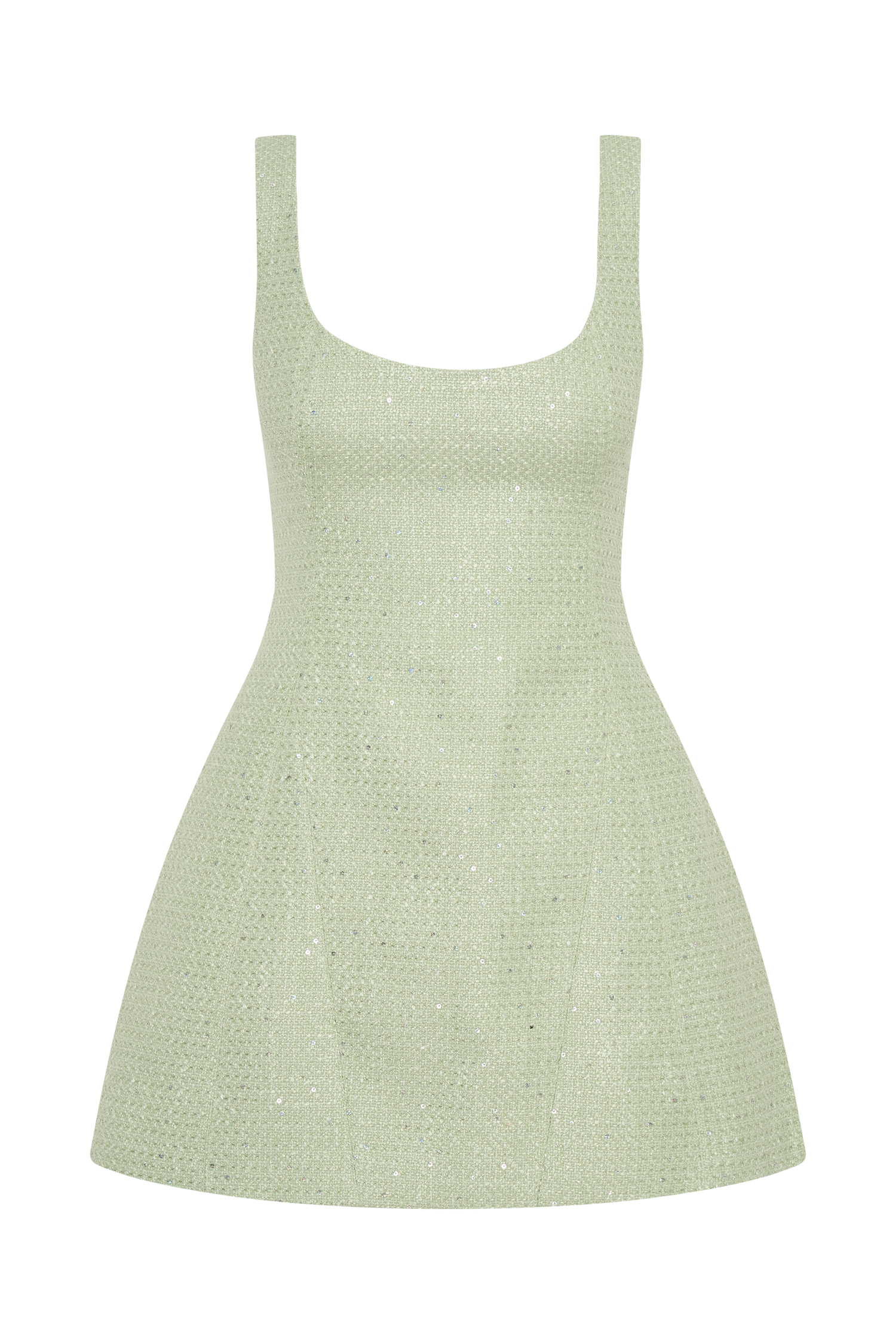 Beth Tüvit Mini Elbise - Pastel Yeşil