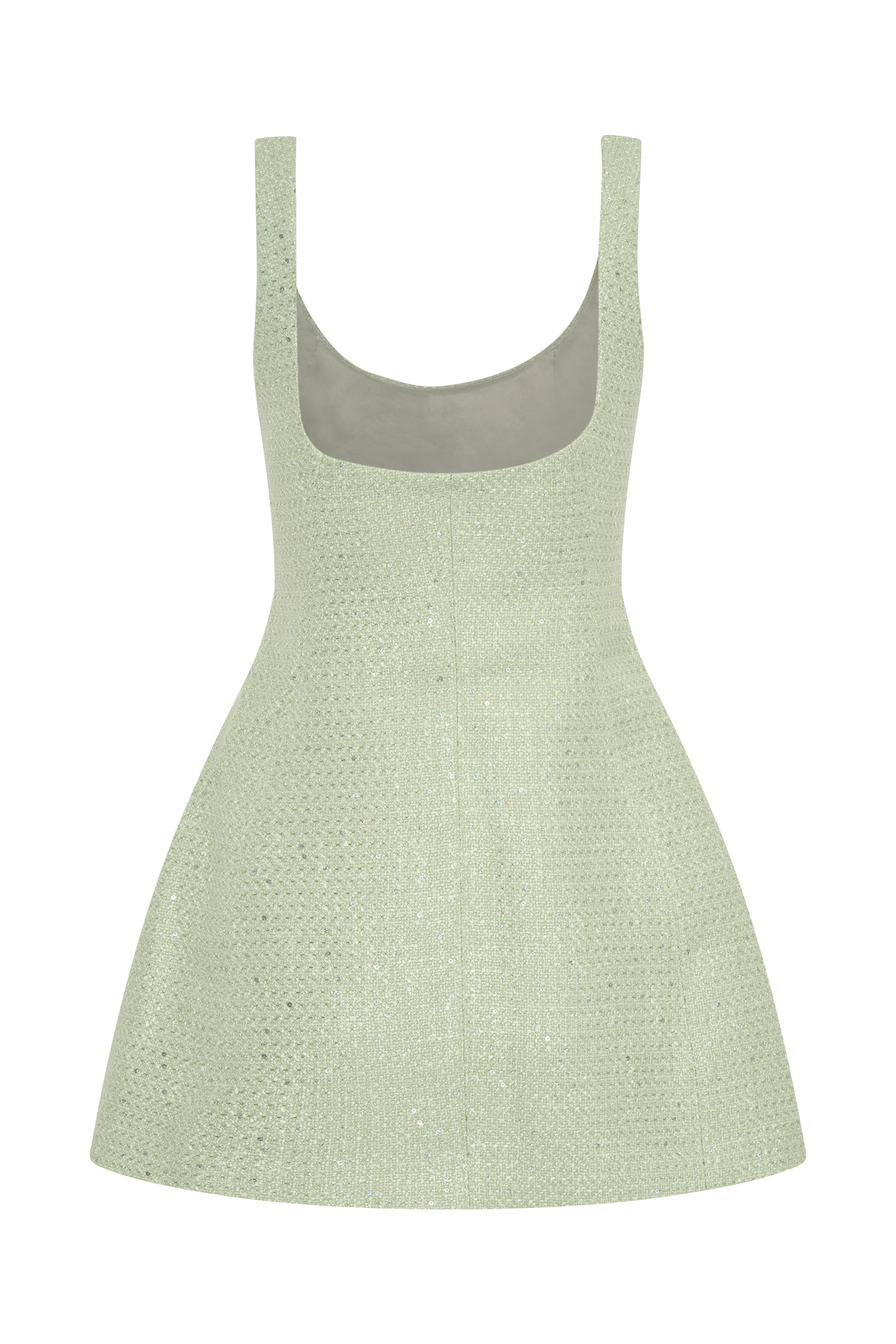 Beth Tüvit Mini Elbise - Pastel Yeşil
