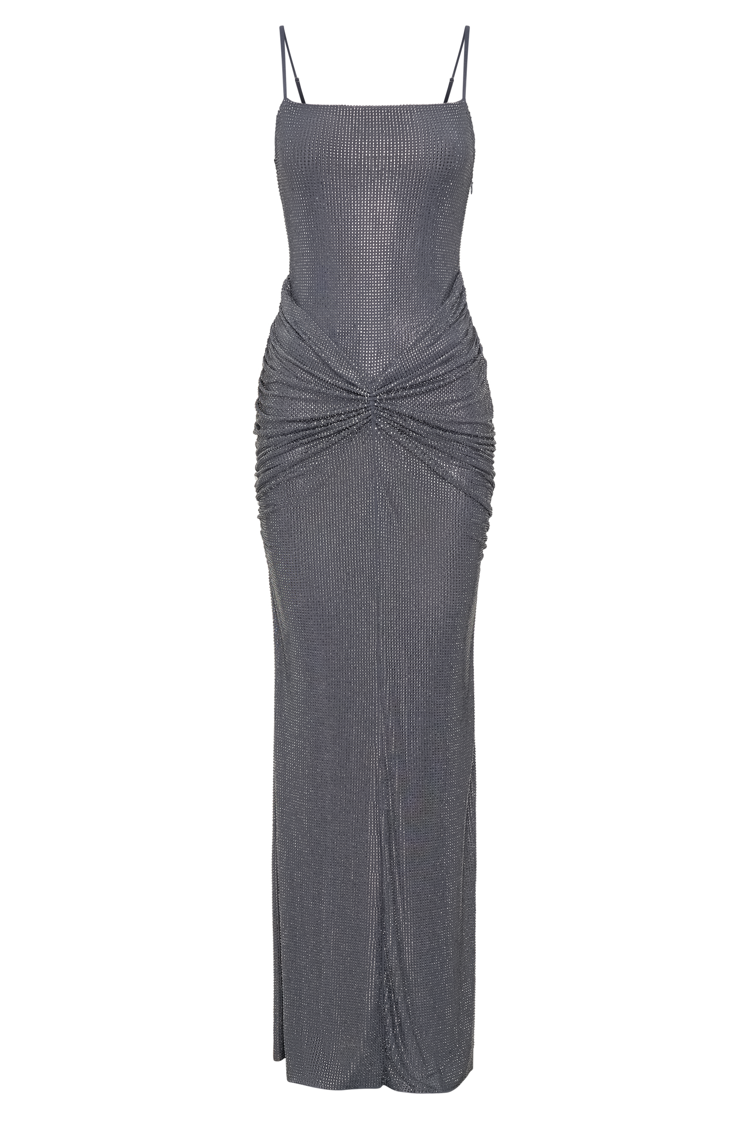 Roisin Diamante Saten Maxi Elbise - Tunç