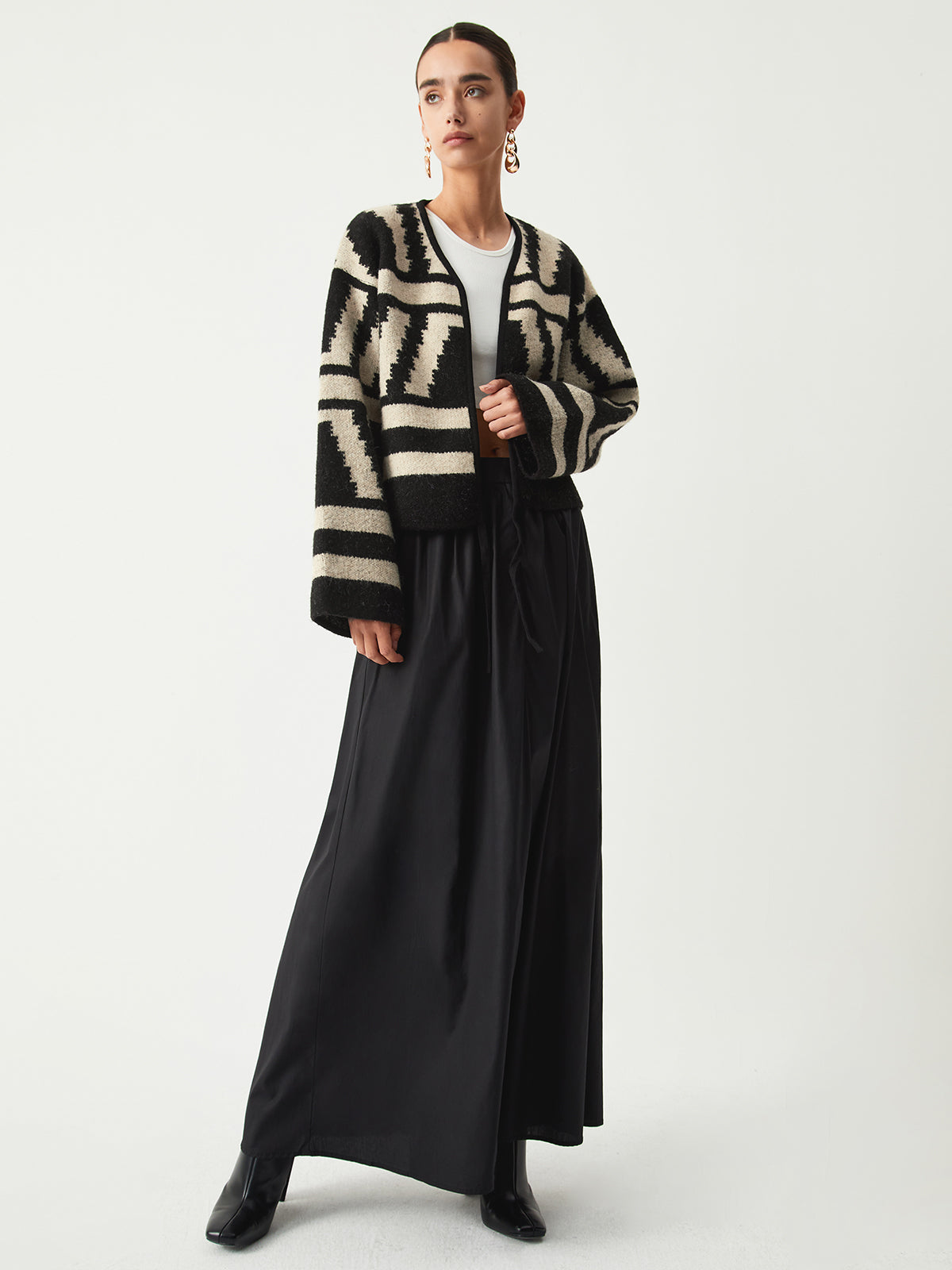 Desenli Kimono Hırka - 3. görünüm
