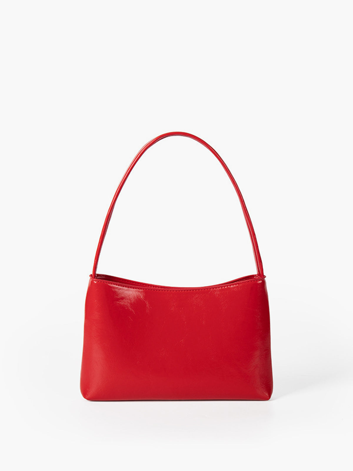 Minimalist Kısa Saplı Omuz Çantası Kırmızı