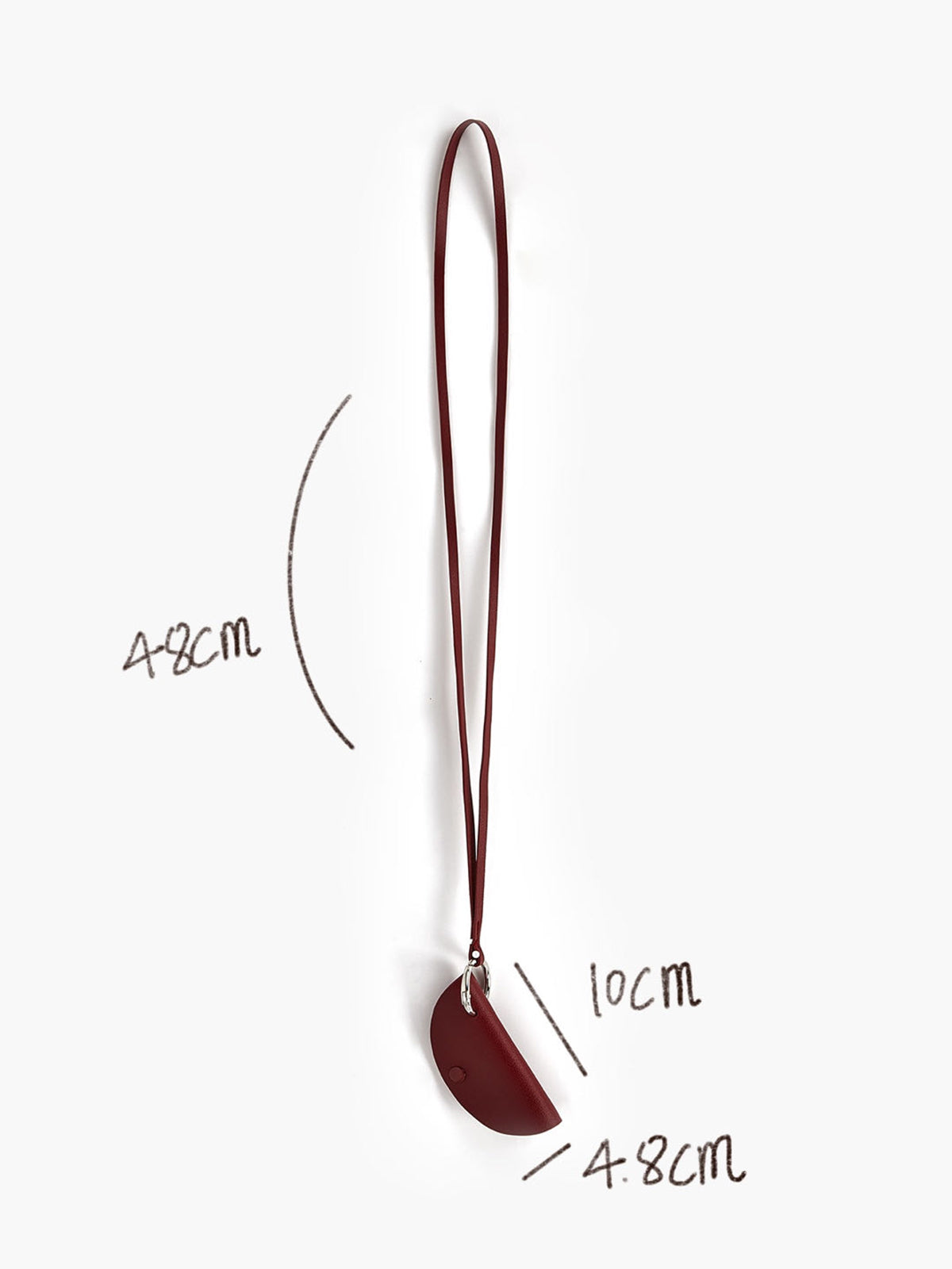 Anahtar Kılıfı Kolye Bordo Minimalist Tasarım