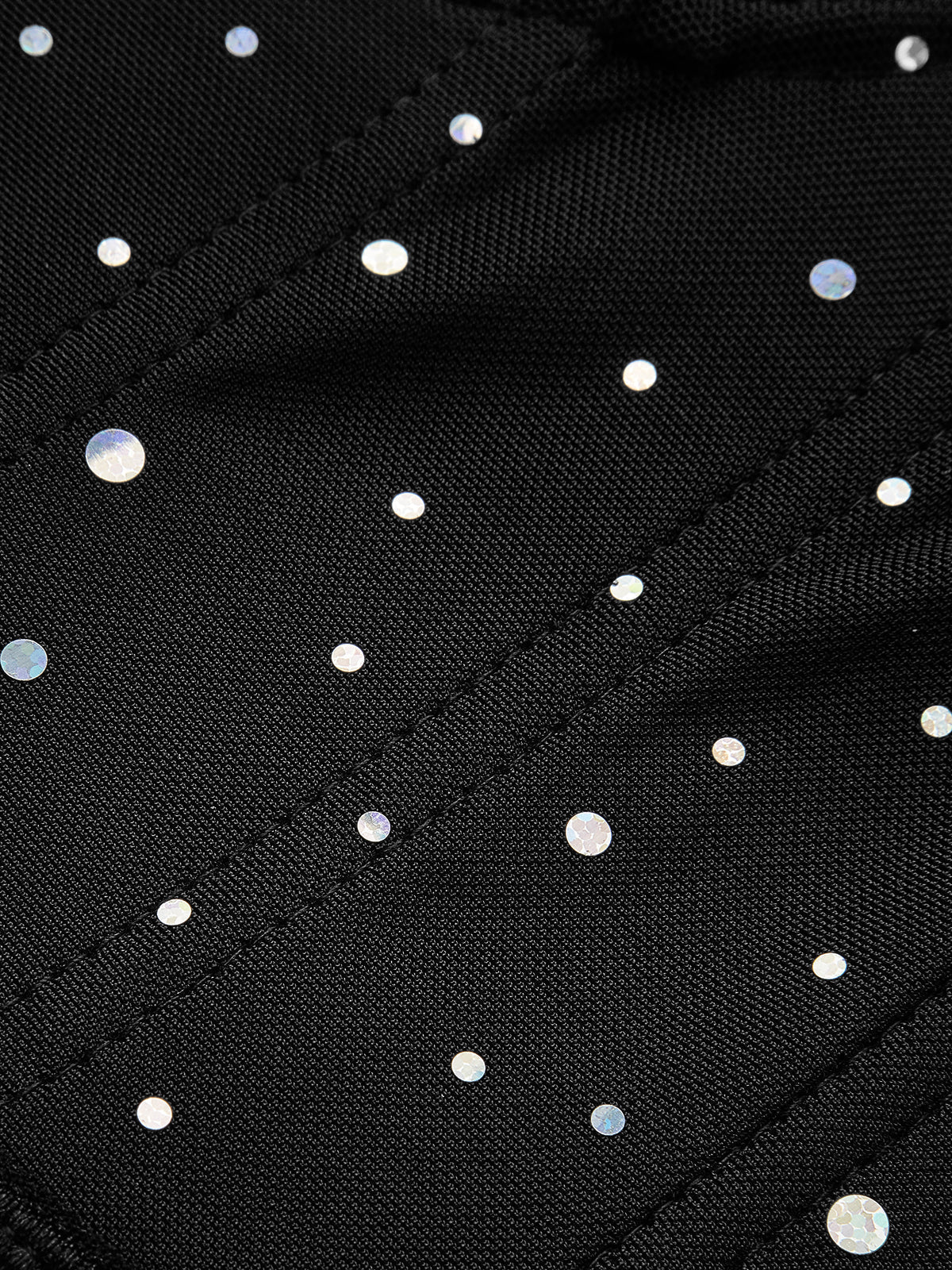 Yarı Şeffaf File Polka Dot Korse Üst - 3. görünüm