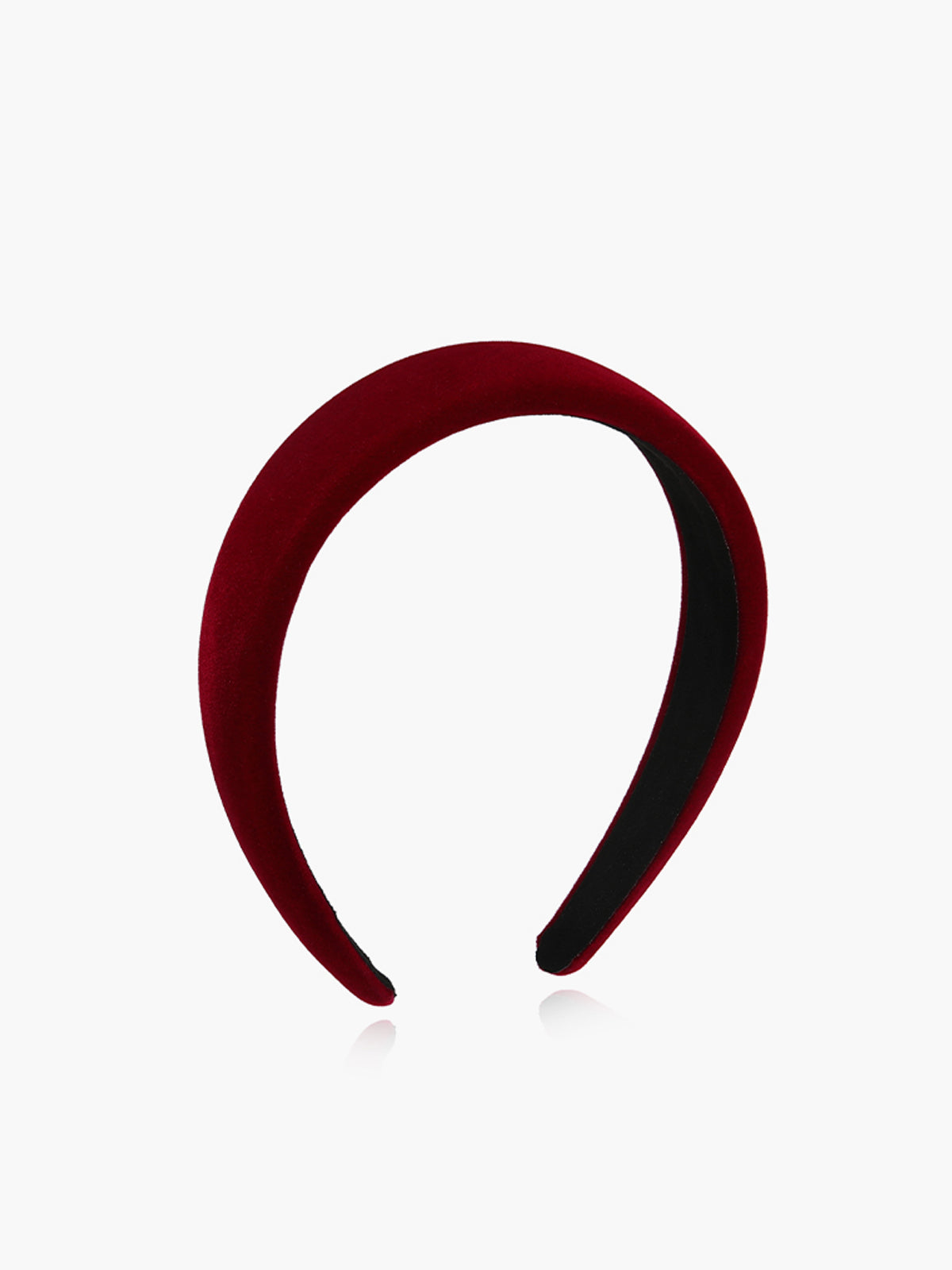 Minimalist Vintage Kadife Saç Bandı Bordo