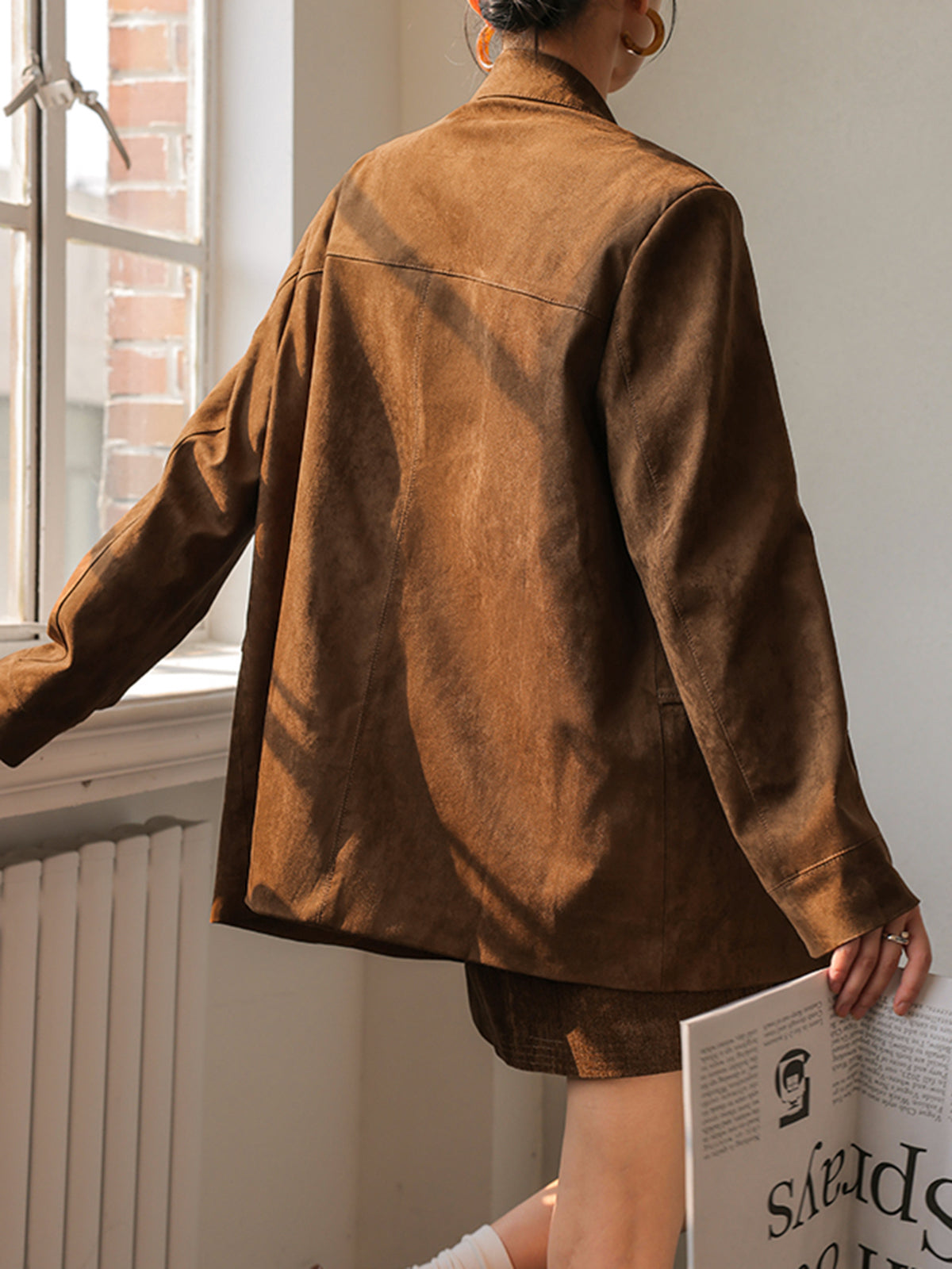 Vintage Süet Blazer - 4. görünüm