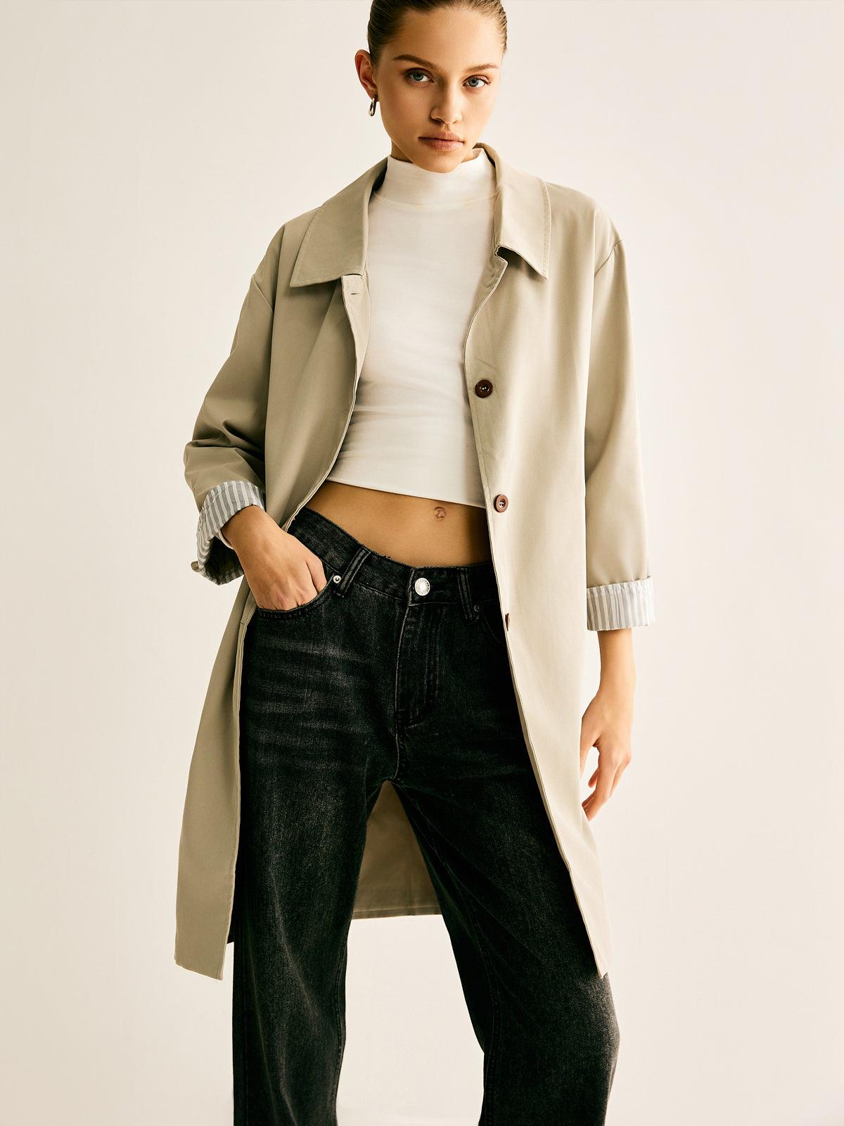 Minimal Charm Trençkot - Bej