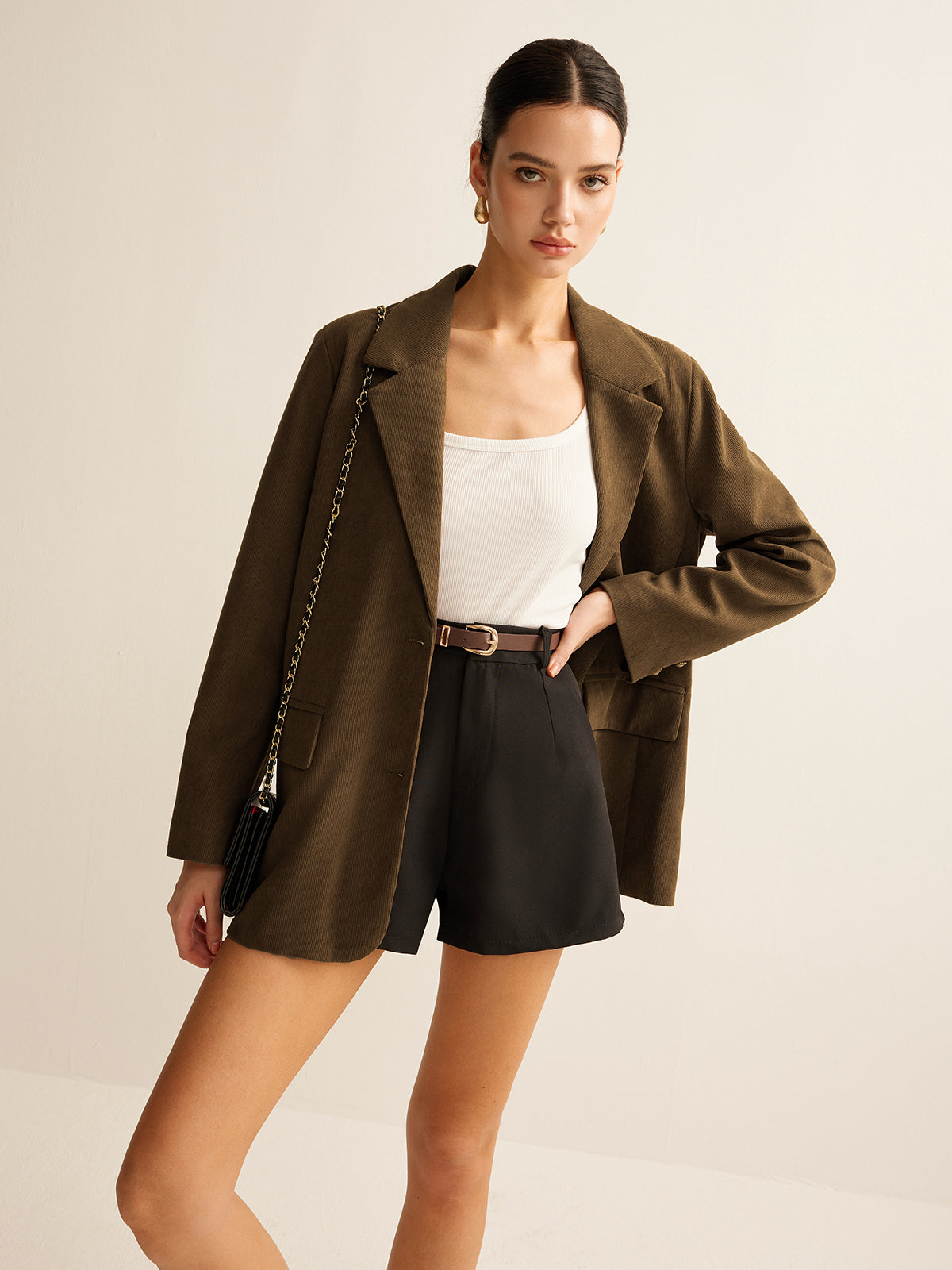 Kadife Yaka Blazer - 7. görünüm