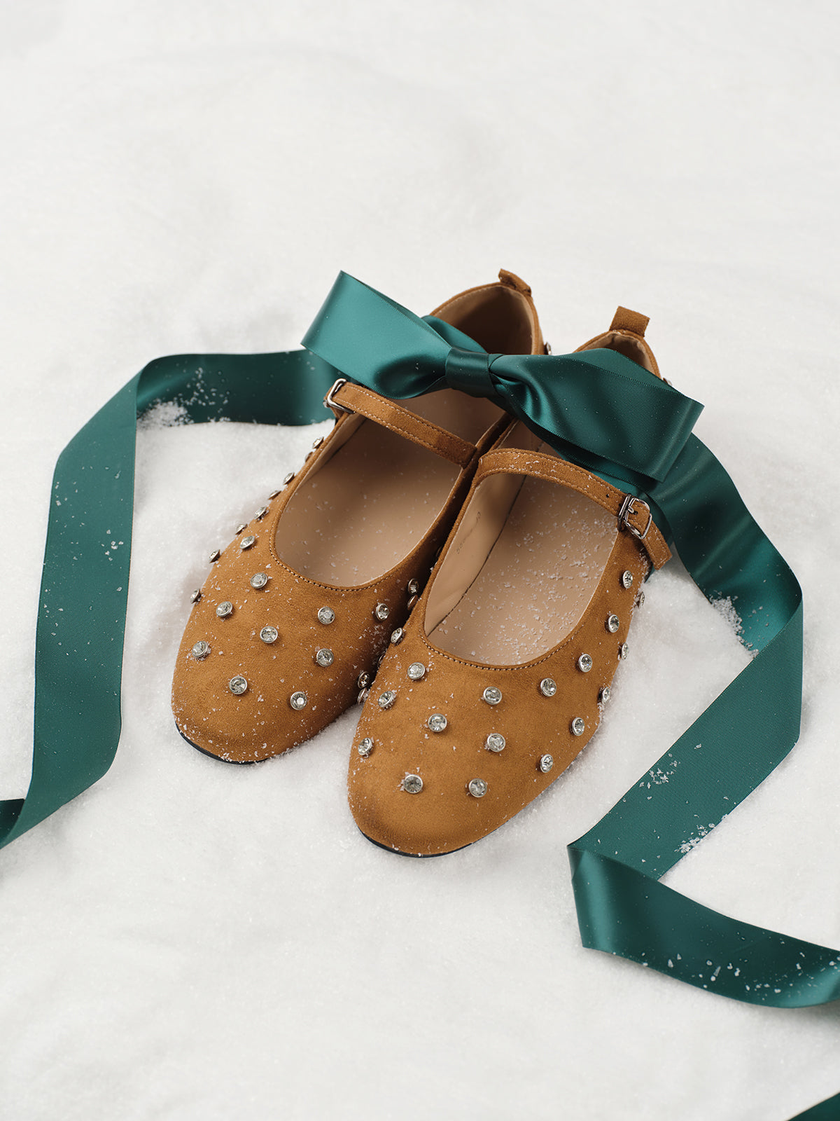 Taşlı Süet Babet Ayakkabı - 2. görünüm