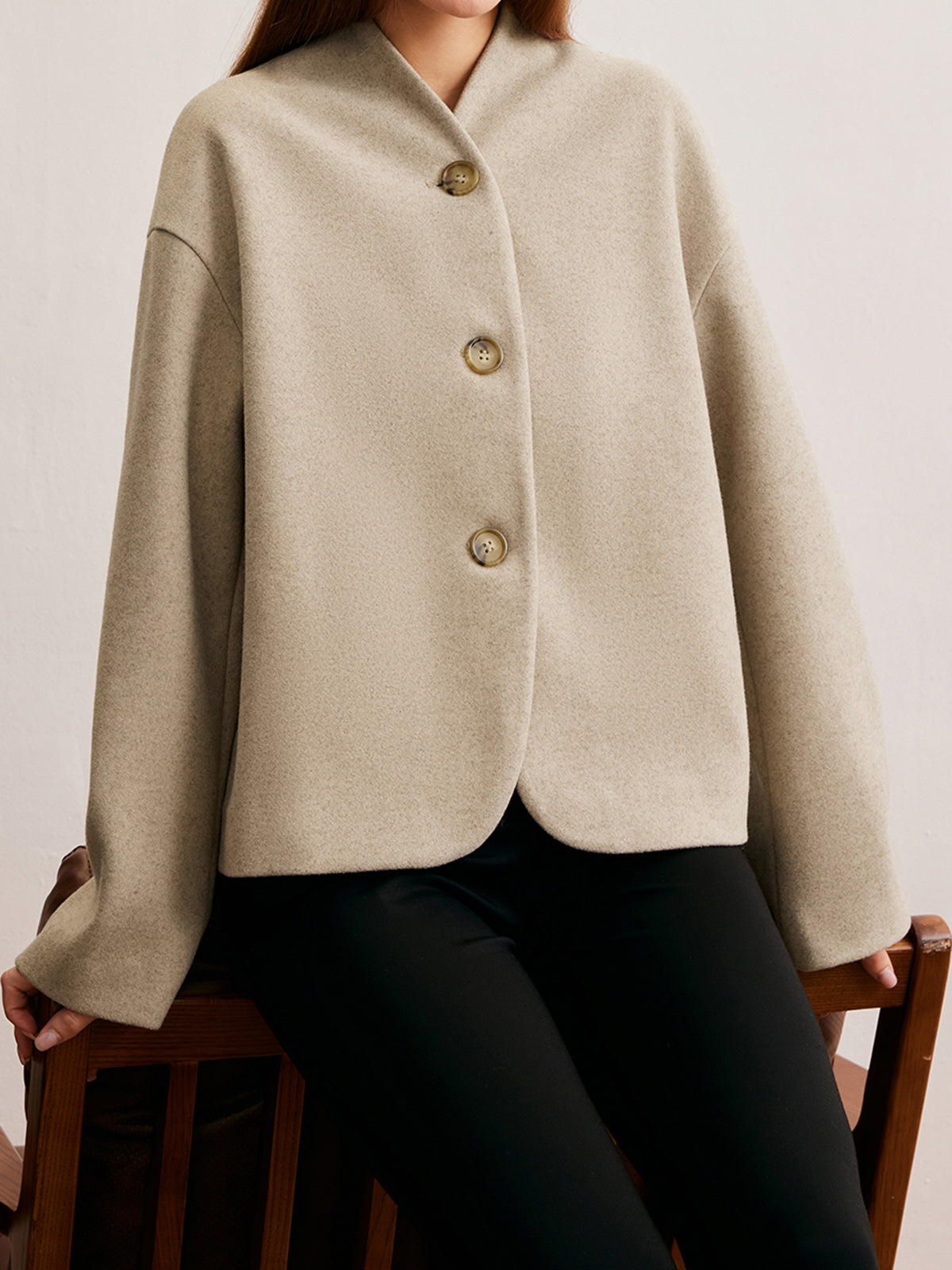 Minimalist Regular Fit Düğmeli Kardigan - 5. görünüm