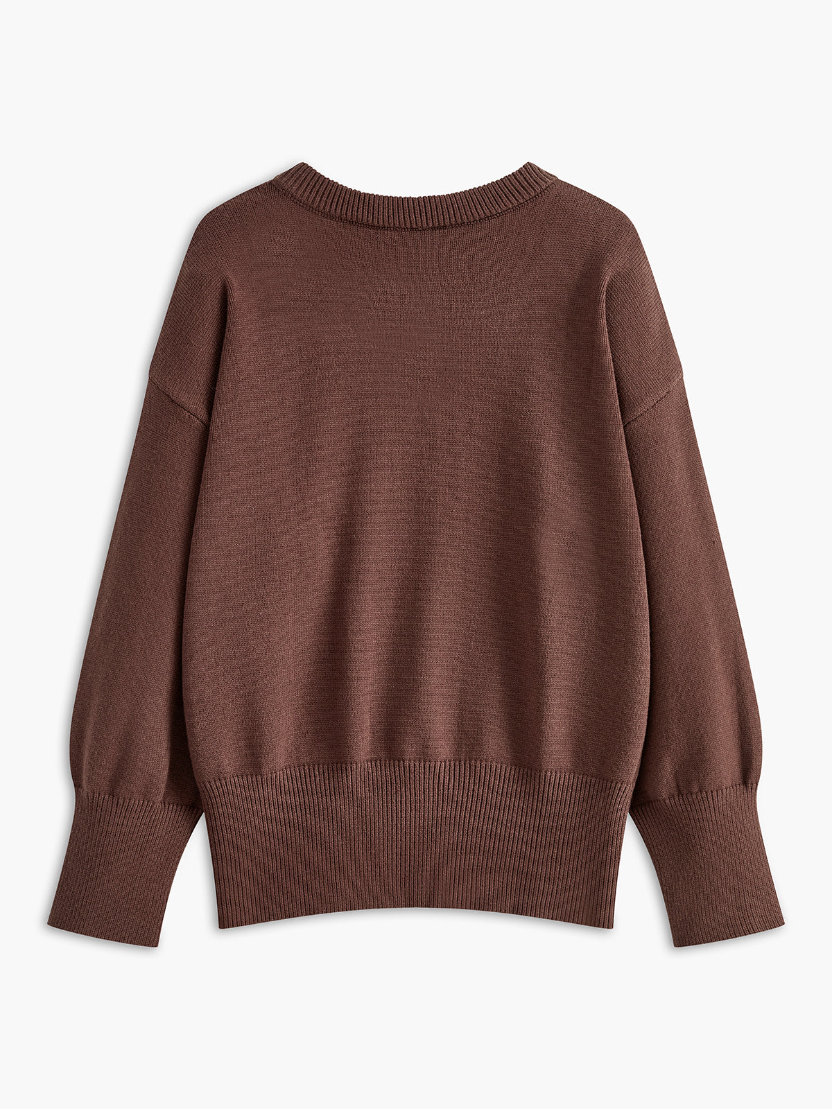 Minimalist Düz Shift Kazak - 3. görünüm