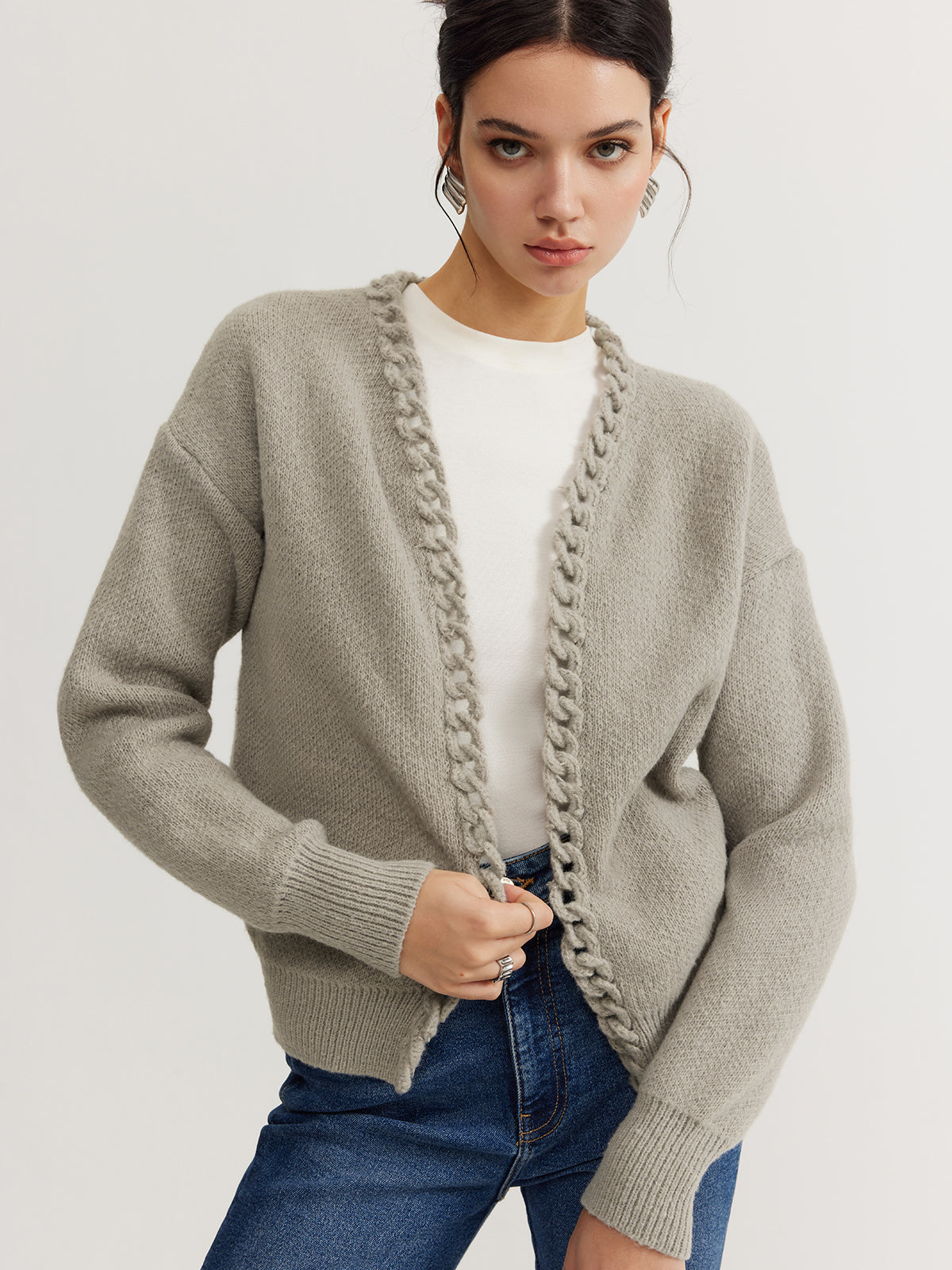 Günlük Düz Hırka - 2. görünüm