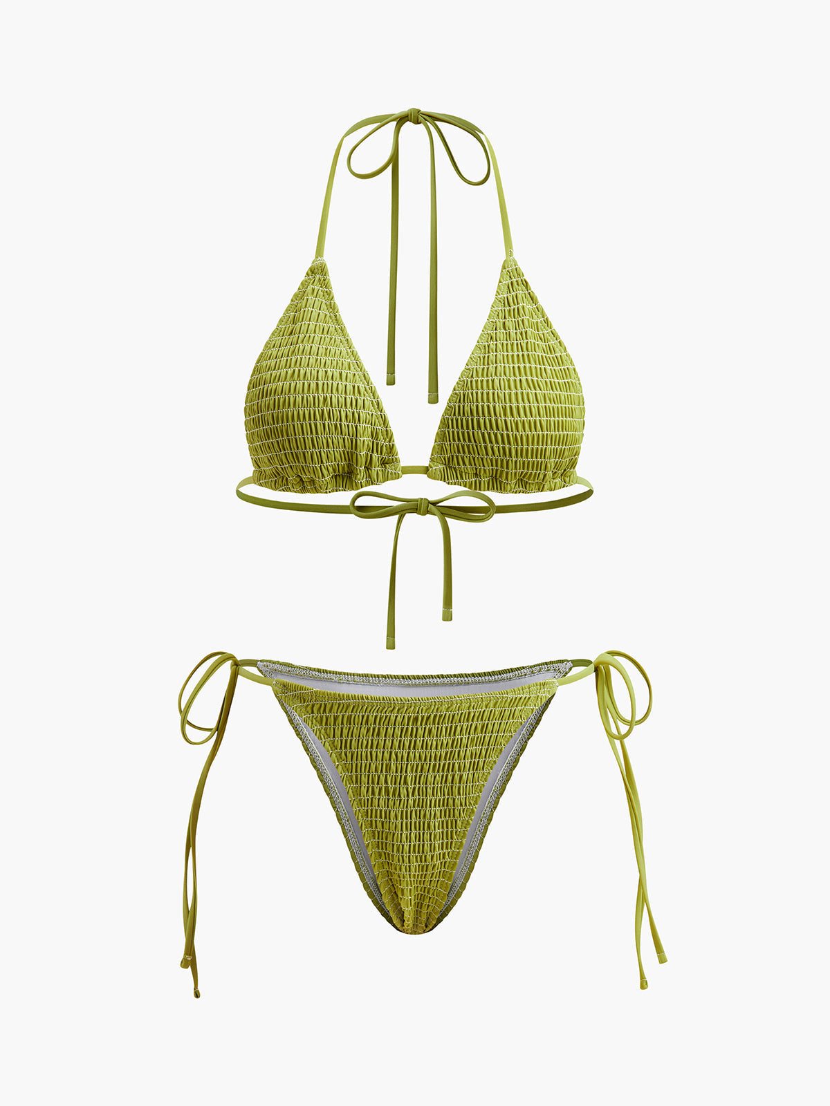 Gipe Üçgen Bikini Bağlamalı Askılı Ordu Yeşili