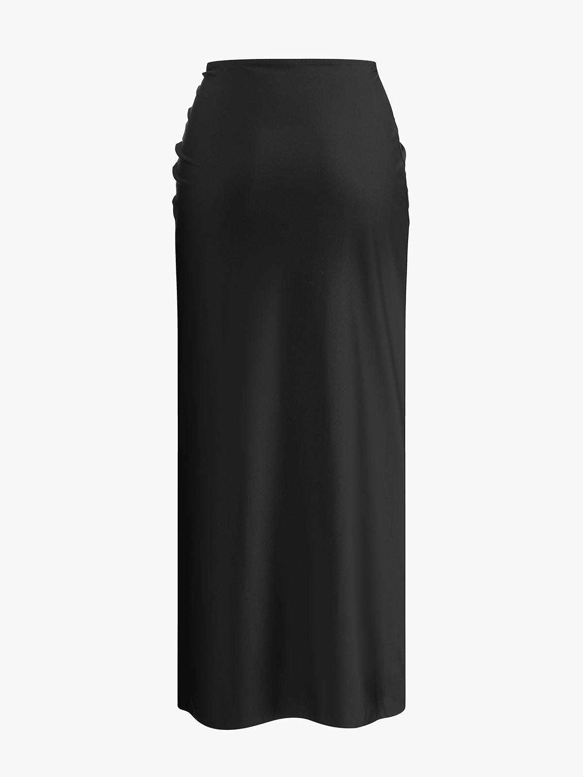 Metal Aksesuarlı Sarong Etek Siyah Jersey - 5. görünüm