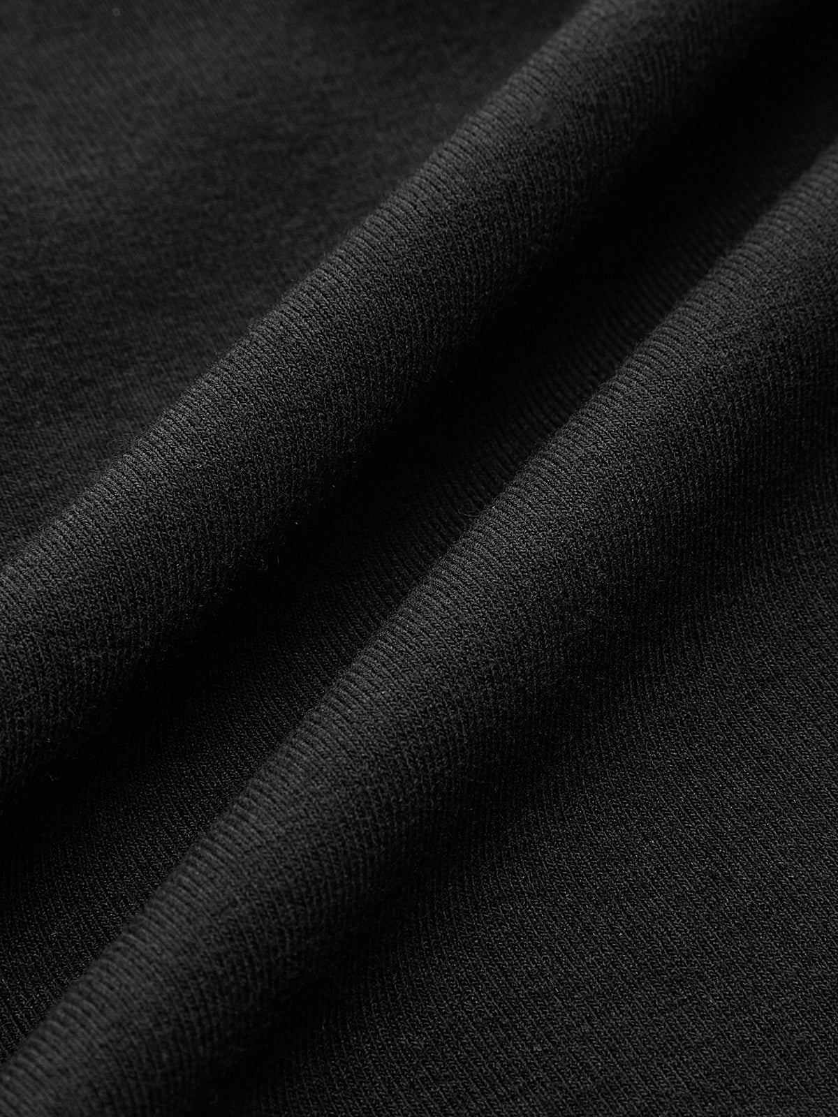 Kontrast Dikiş Uzun Kollu Tişört Siyah Slim Fit