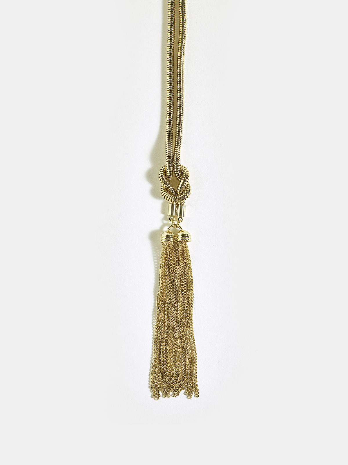 Püsküllü Düğüm Uzun Kolye Altın Alaşım 70cm - 6. görünüm