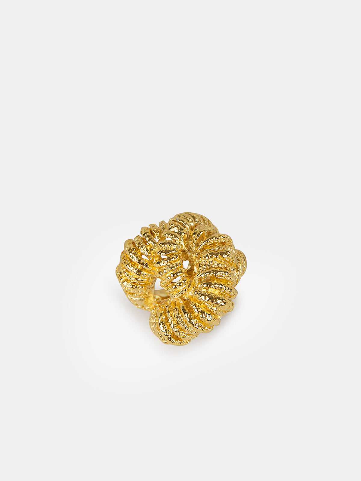 Altın Lavan Dokulu Yüzük Gold Tek Beden