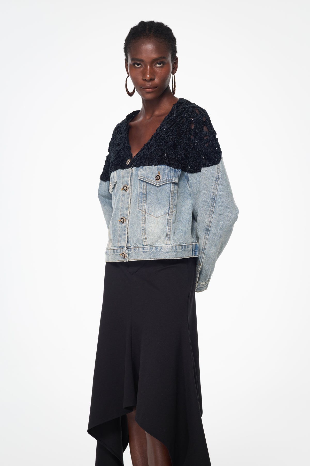 Bakhtiyar İşlemeli Payet Denim Ceket - 2. görünüm