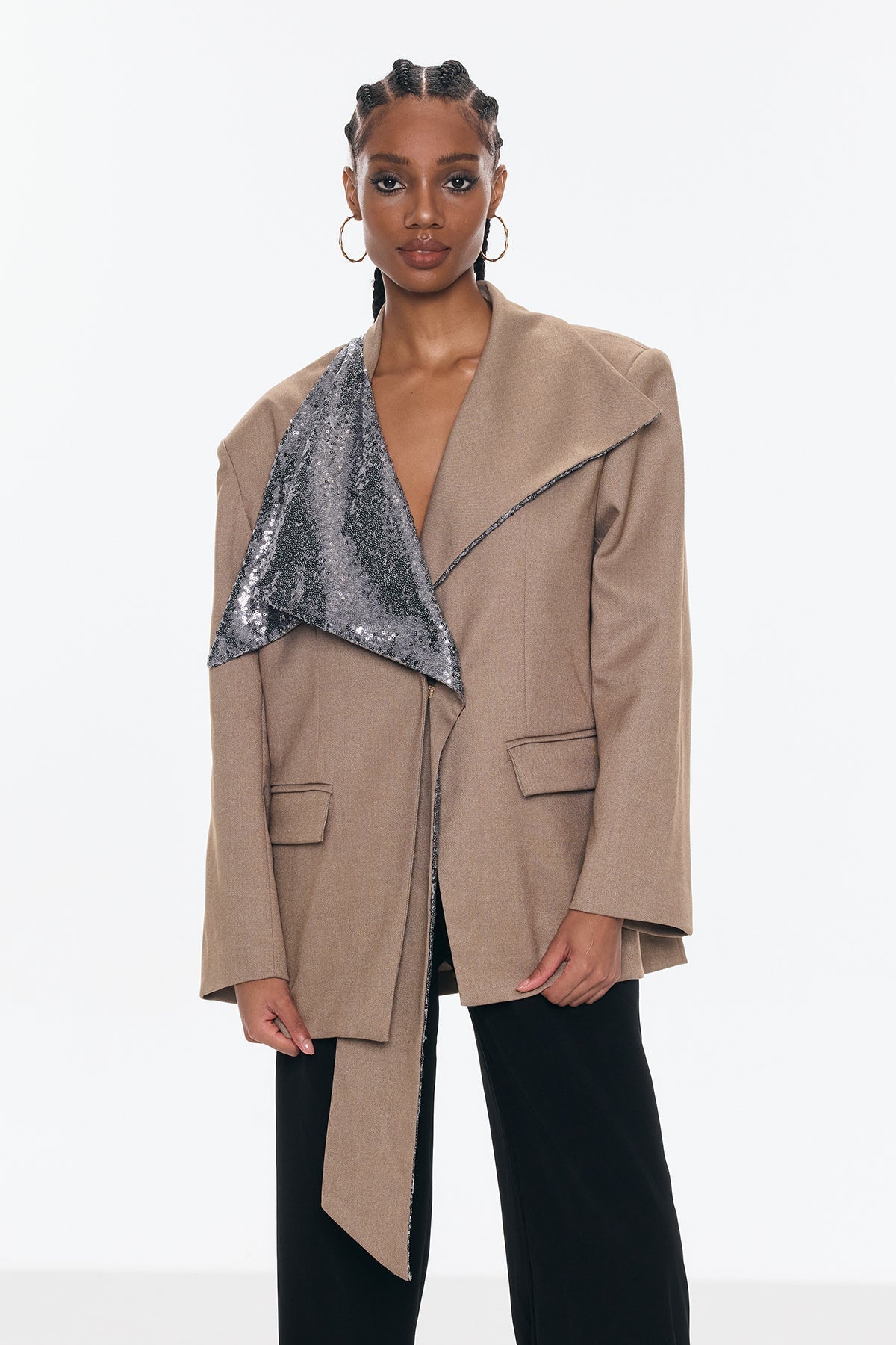 Belisma Payetli Yapısal Blazer