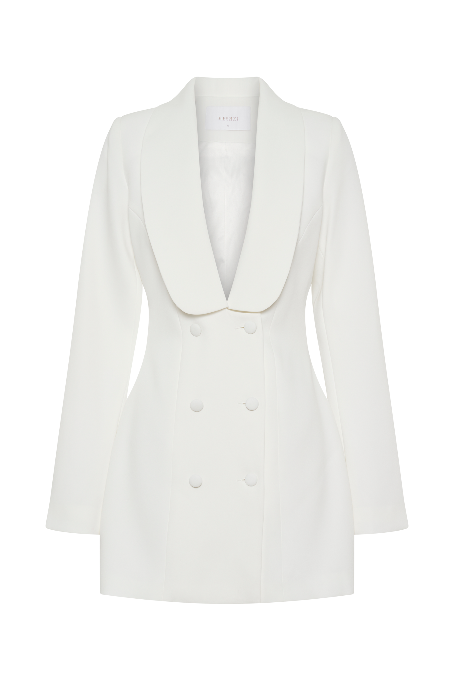 Trinity Krep Blazer Elbise - Beyaz