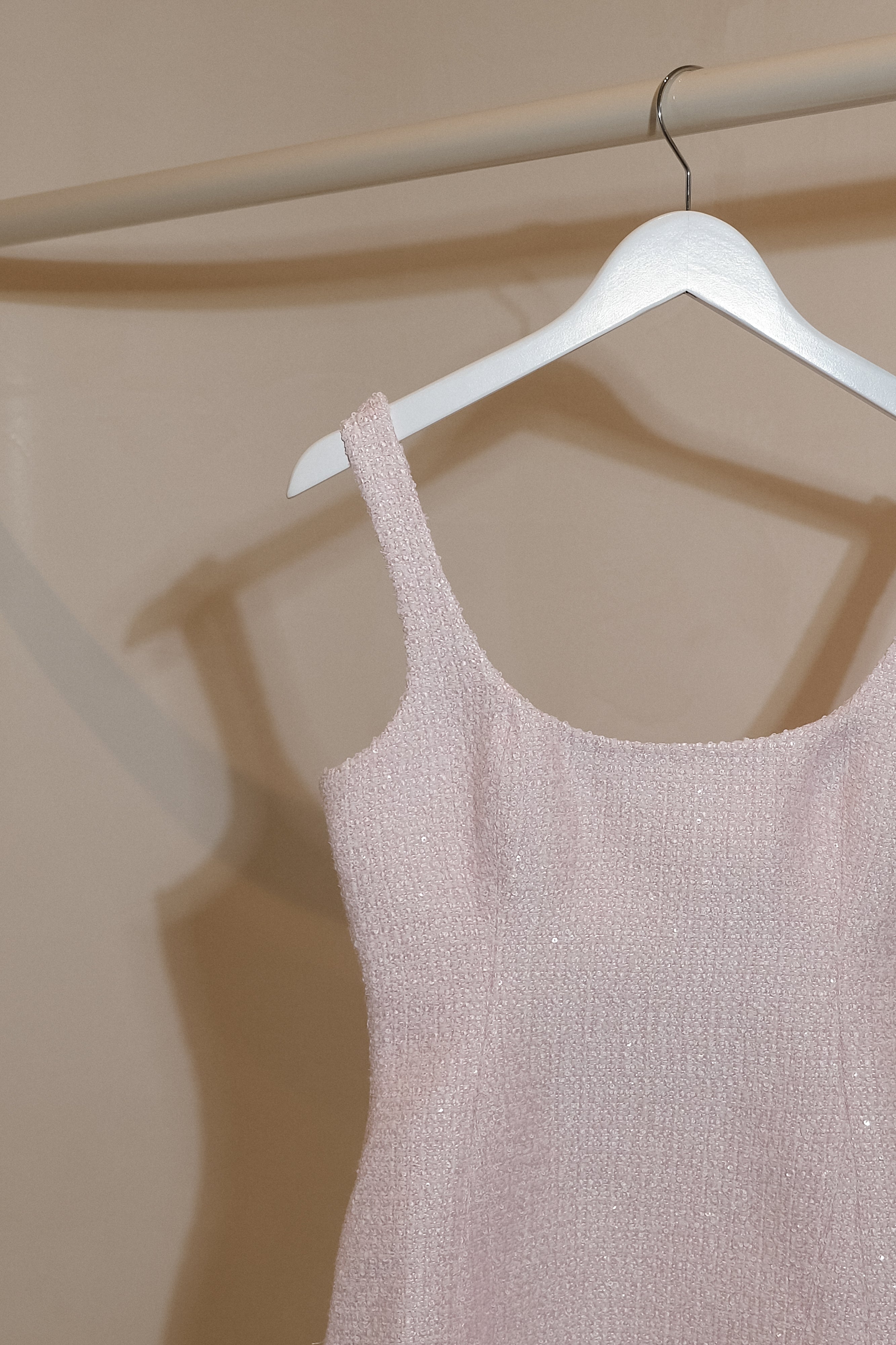 Beth Tweed Mini Elbise - Peri Floss Pembe