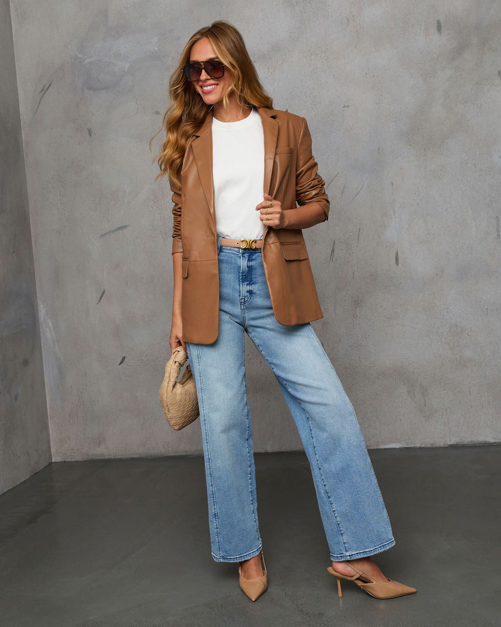 Allysia Deri Blazer - 5. görünüm