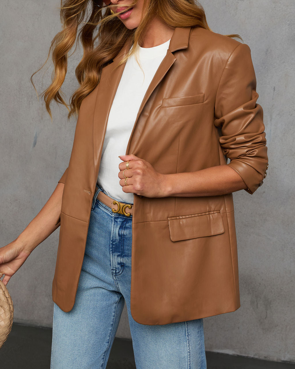 Allysia Deri Blazer - 3. görünüm