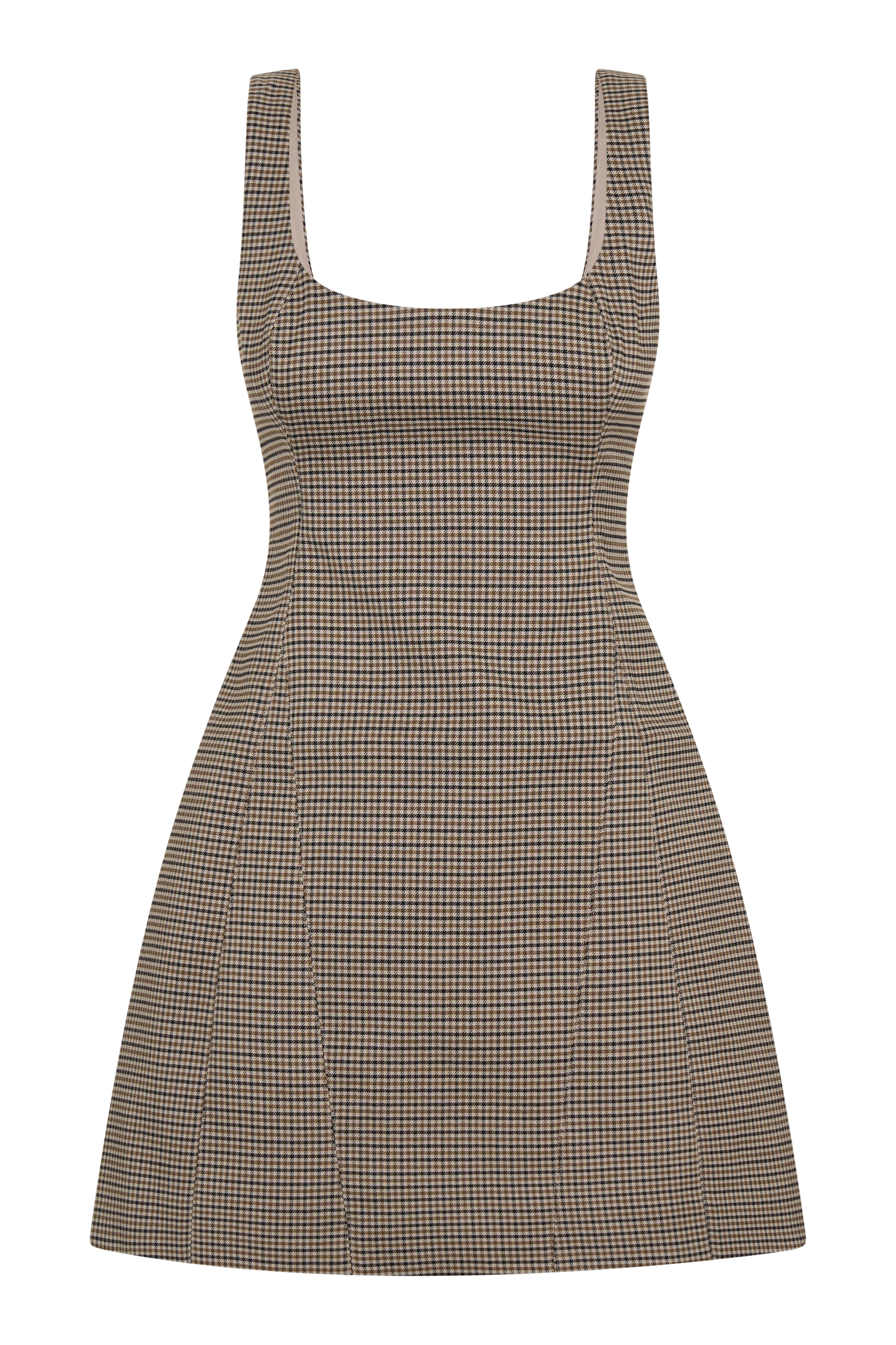 Beth Mini Elbise - Tan Kareli