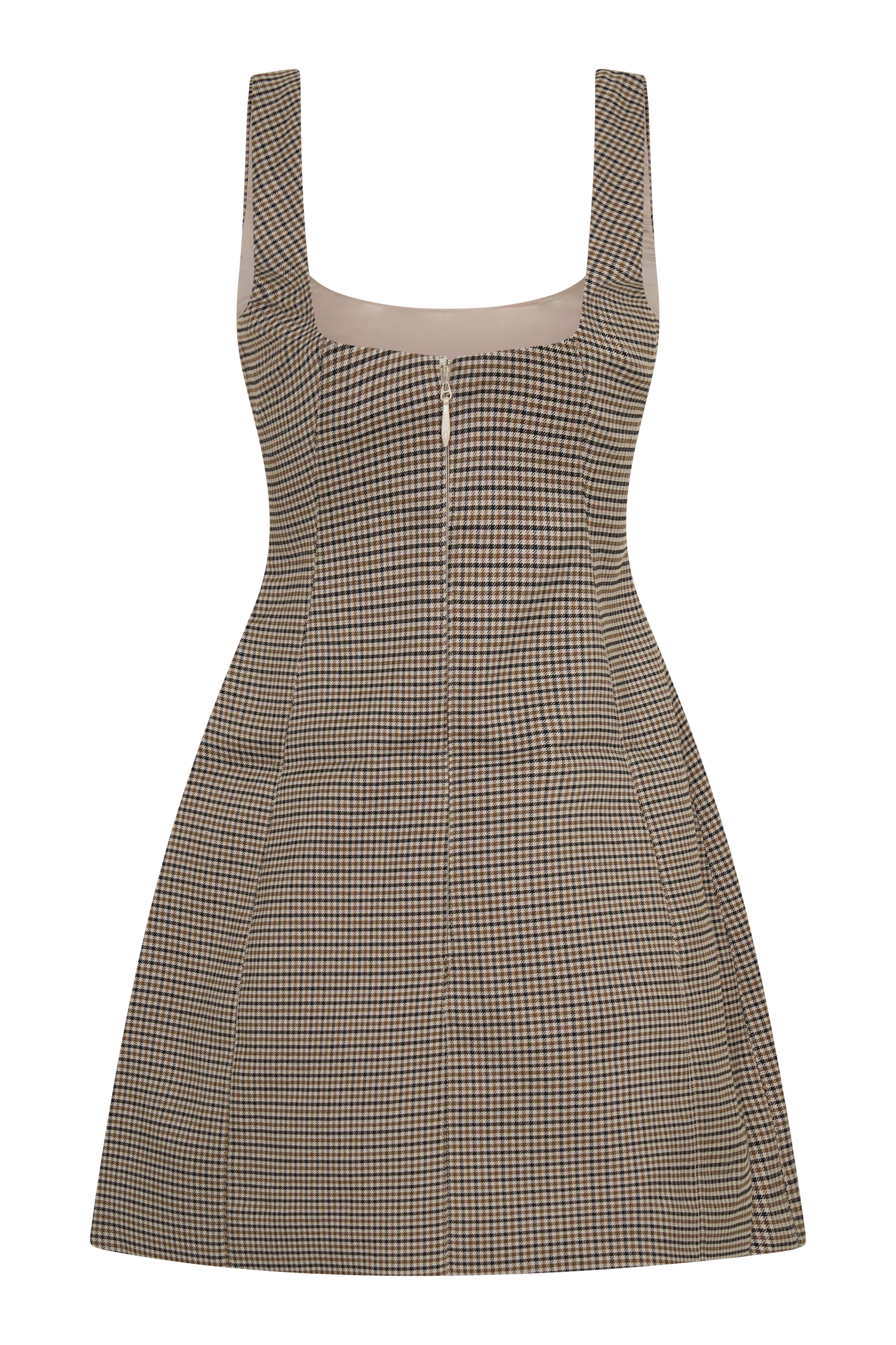 Beth Mini Elbise - Tan Kareli